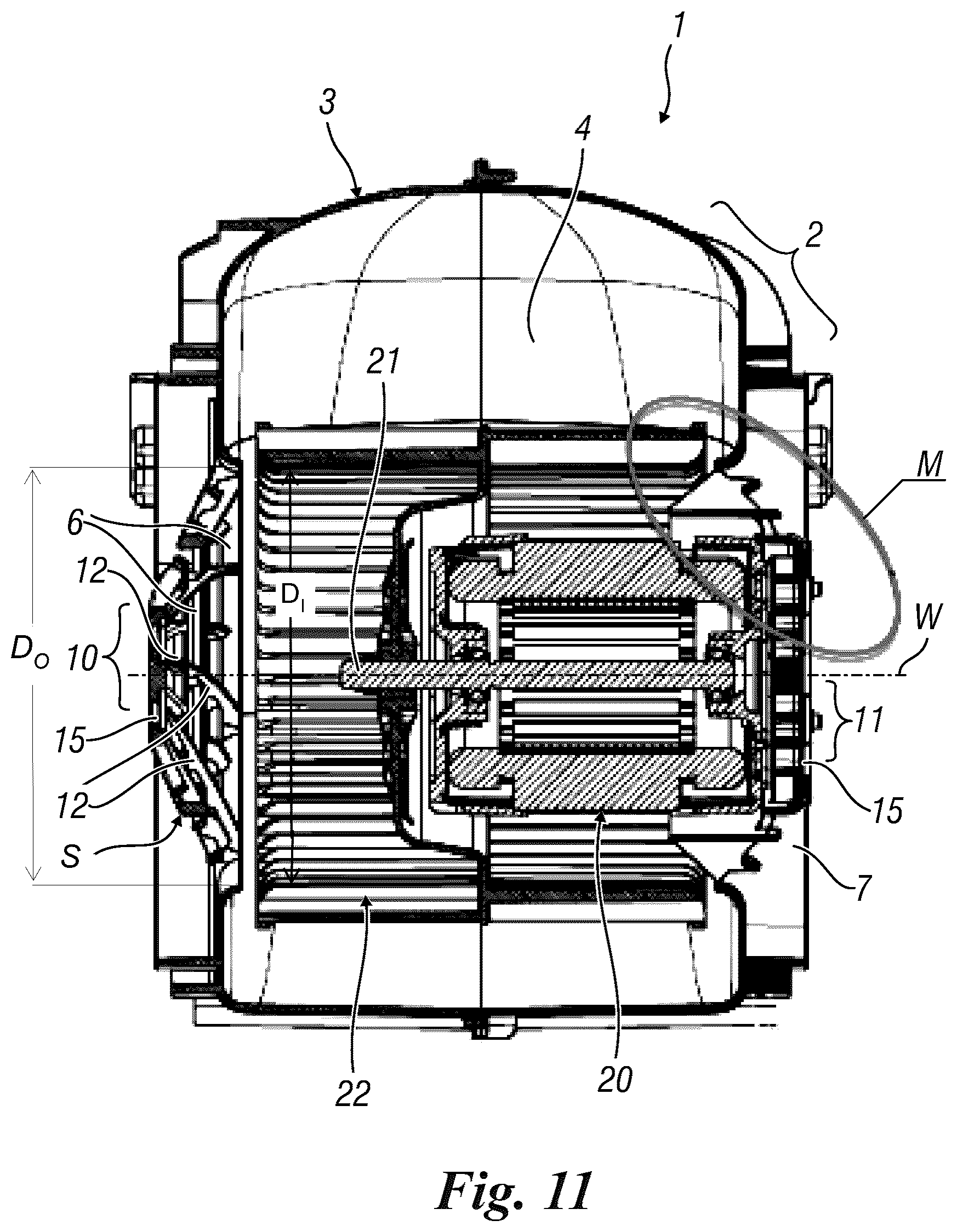 Patent US12345422 Figure 8 – Fan assembly for extractor hood for hobs
