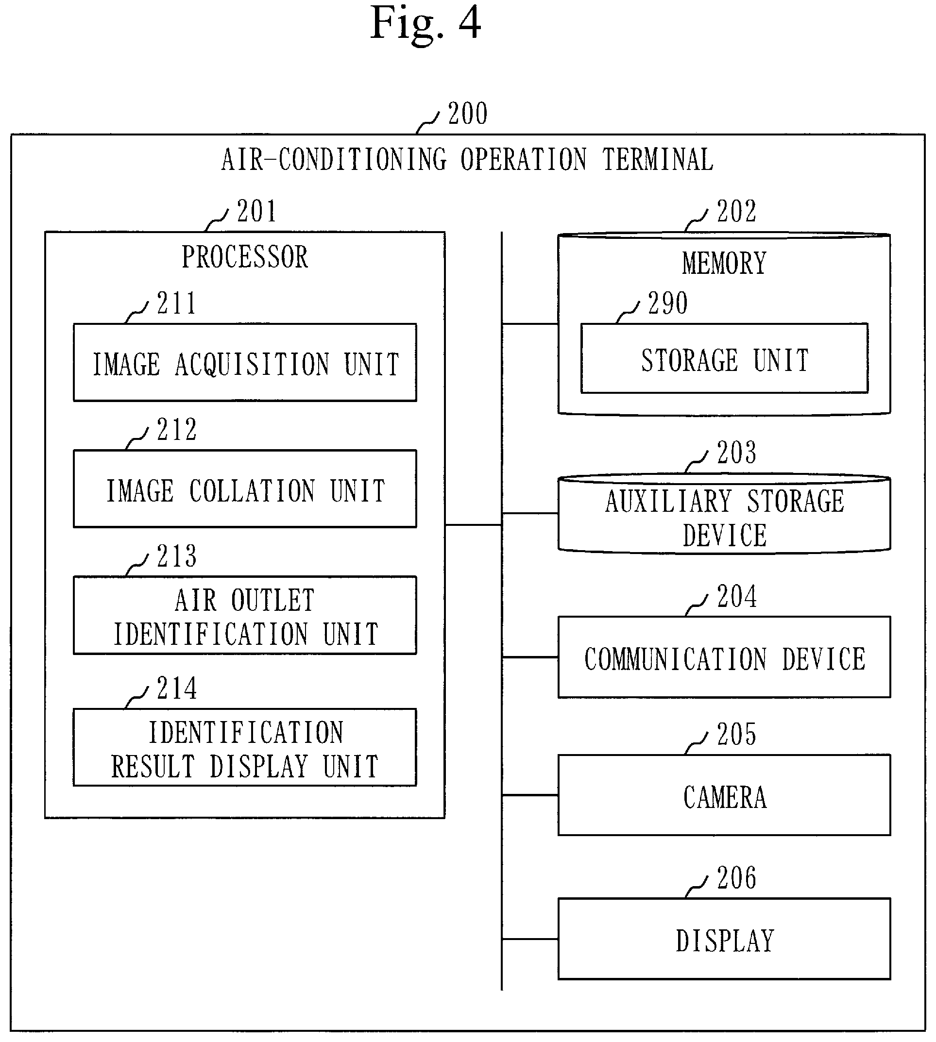 Patent US12345430 Figure 4 – Air-conditioning operation terminal, computer-readable medium and air-conditioning system
