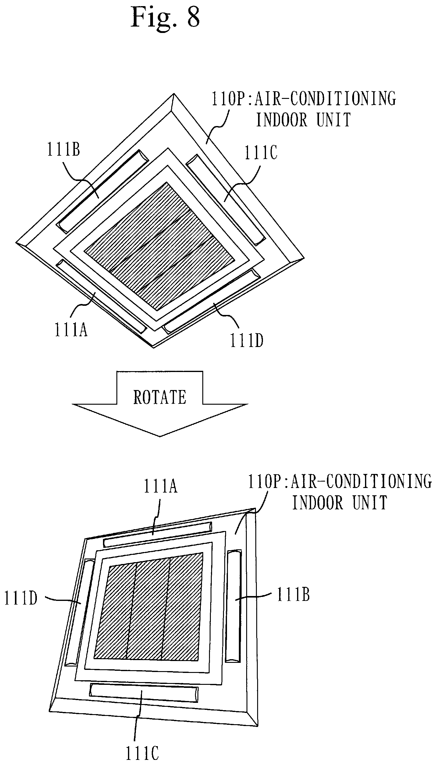Patent US12345430 Figure 8 – Air-conditioning operation terminal, computer-readable medium and air-conditioning system