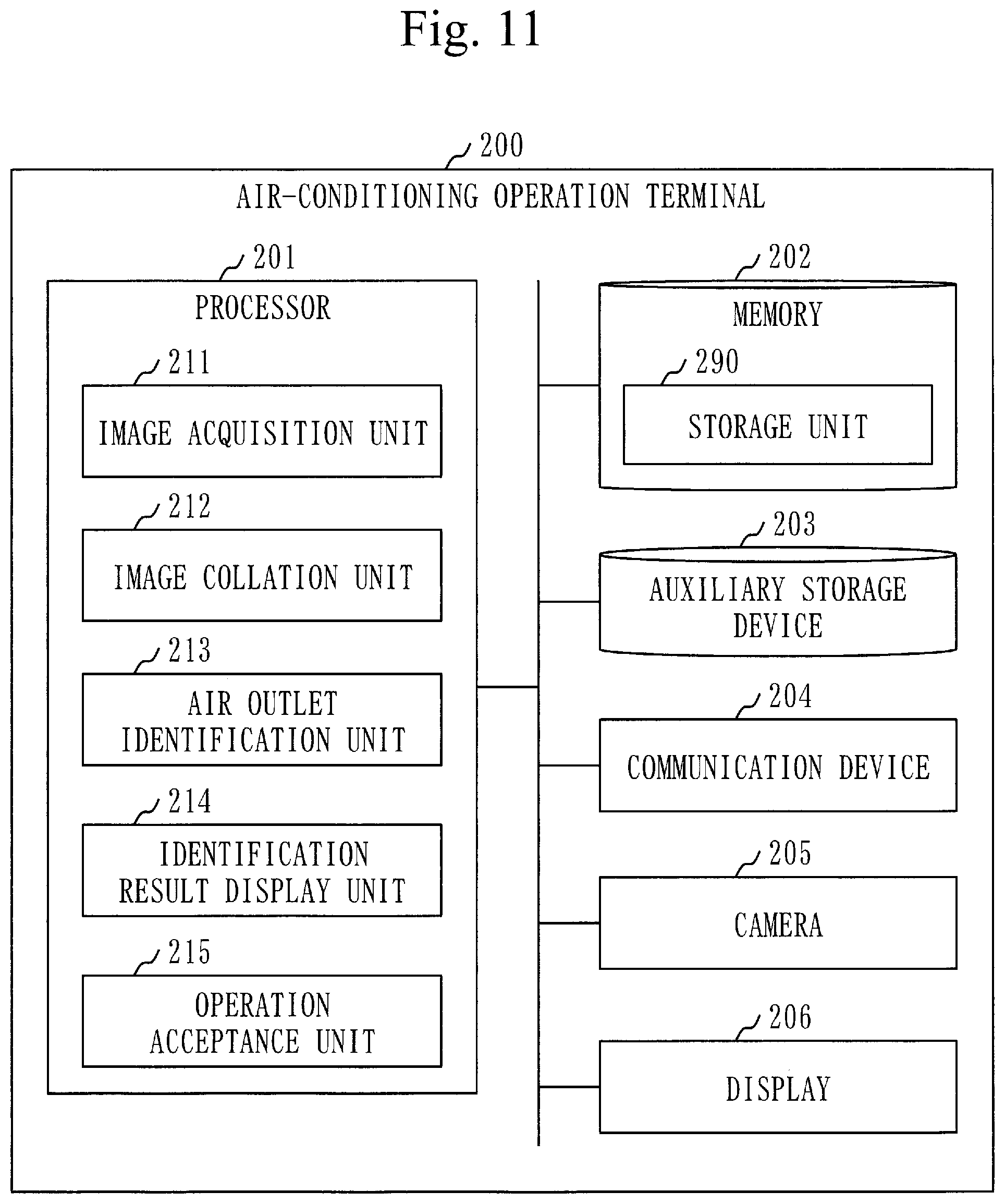 Patent US12345430 Figure 11 – Air-conditioning operation terminal, computer-readable medium and air-conditioning system