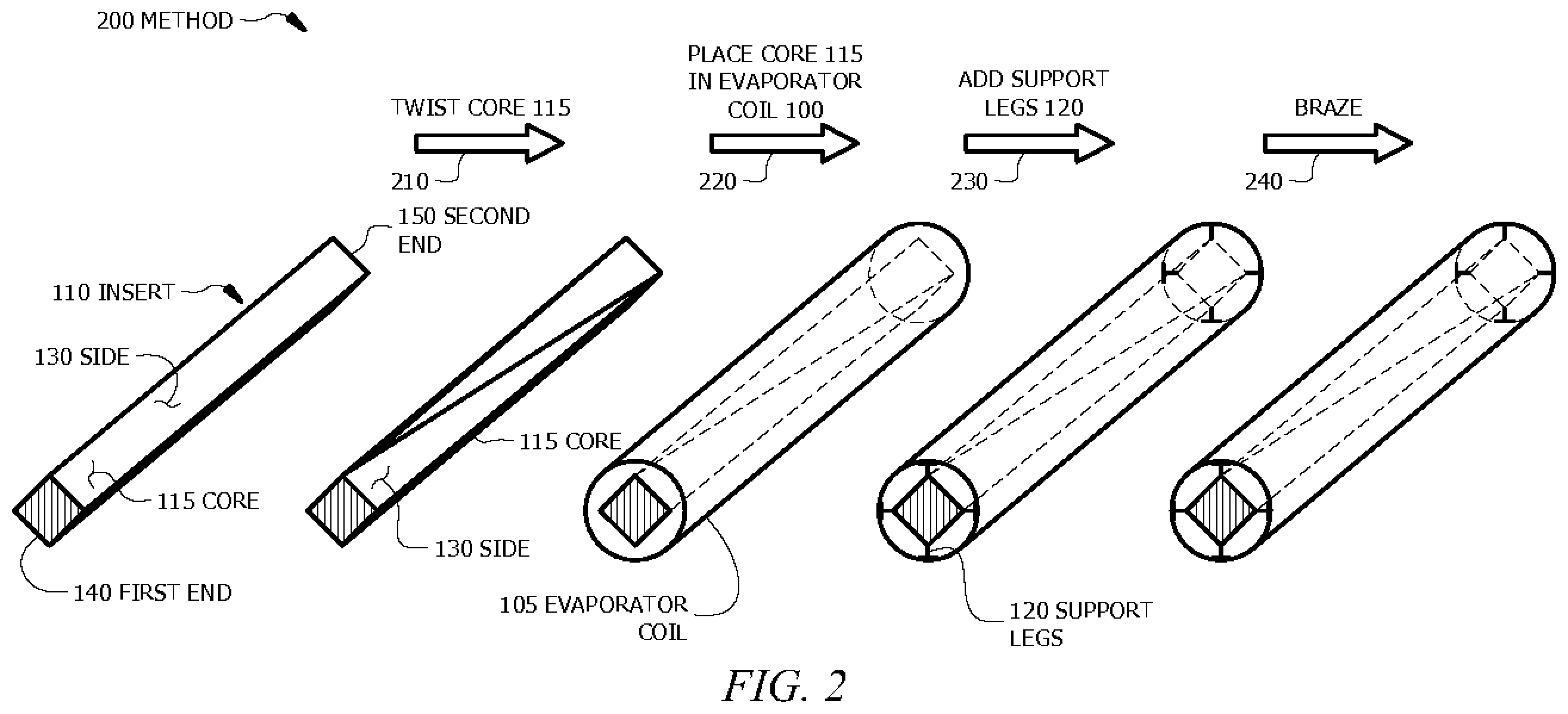 Patent US12345450 Figure 2 – Evaporator coil insert
