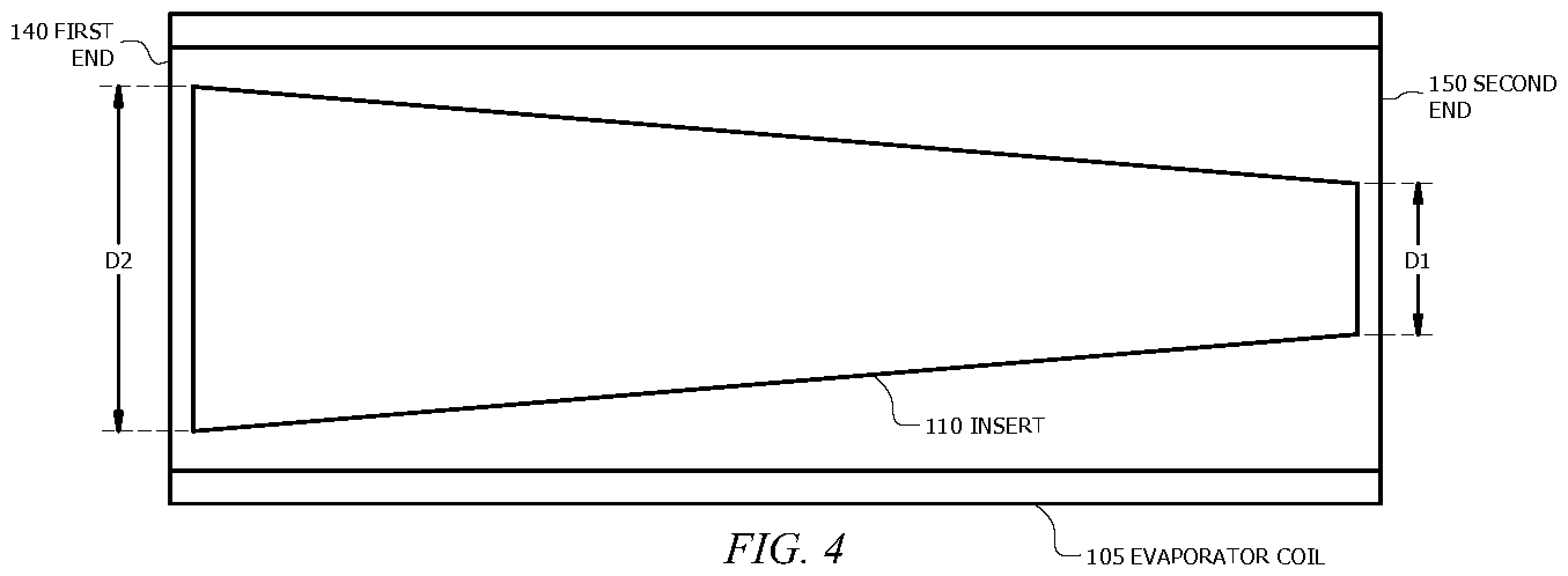 Patent US12345450 Figure 4 – Evaporator coil insert