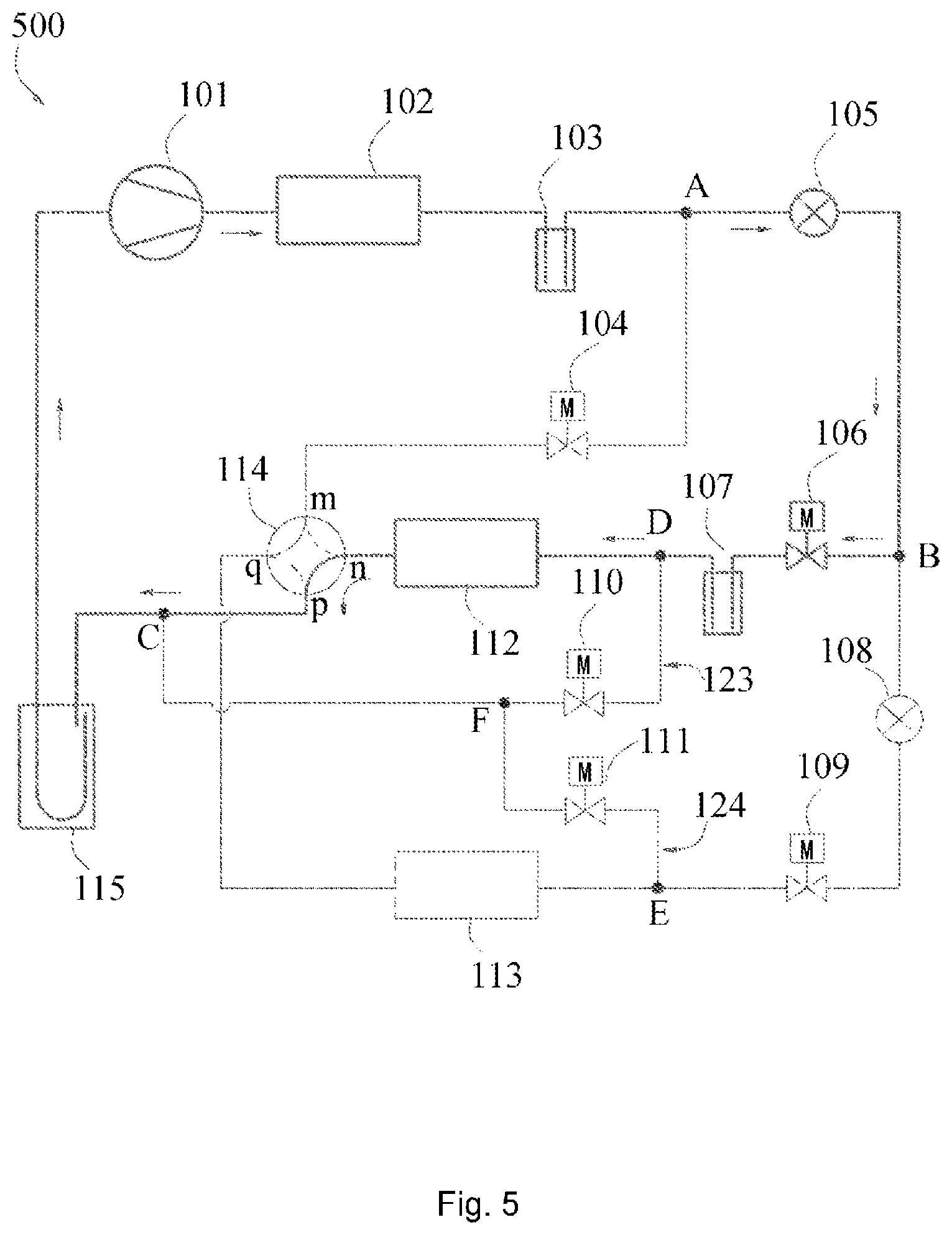 Patent US12345451 Figure 6 – Refrigeration system