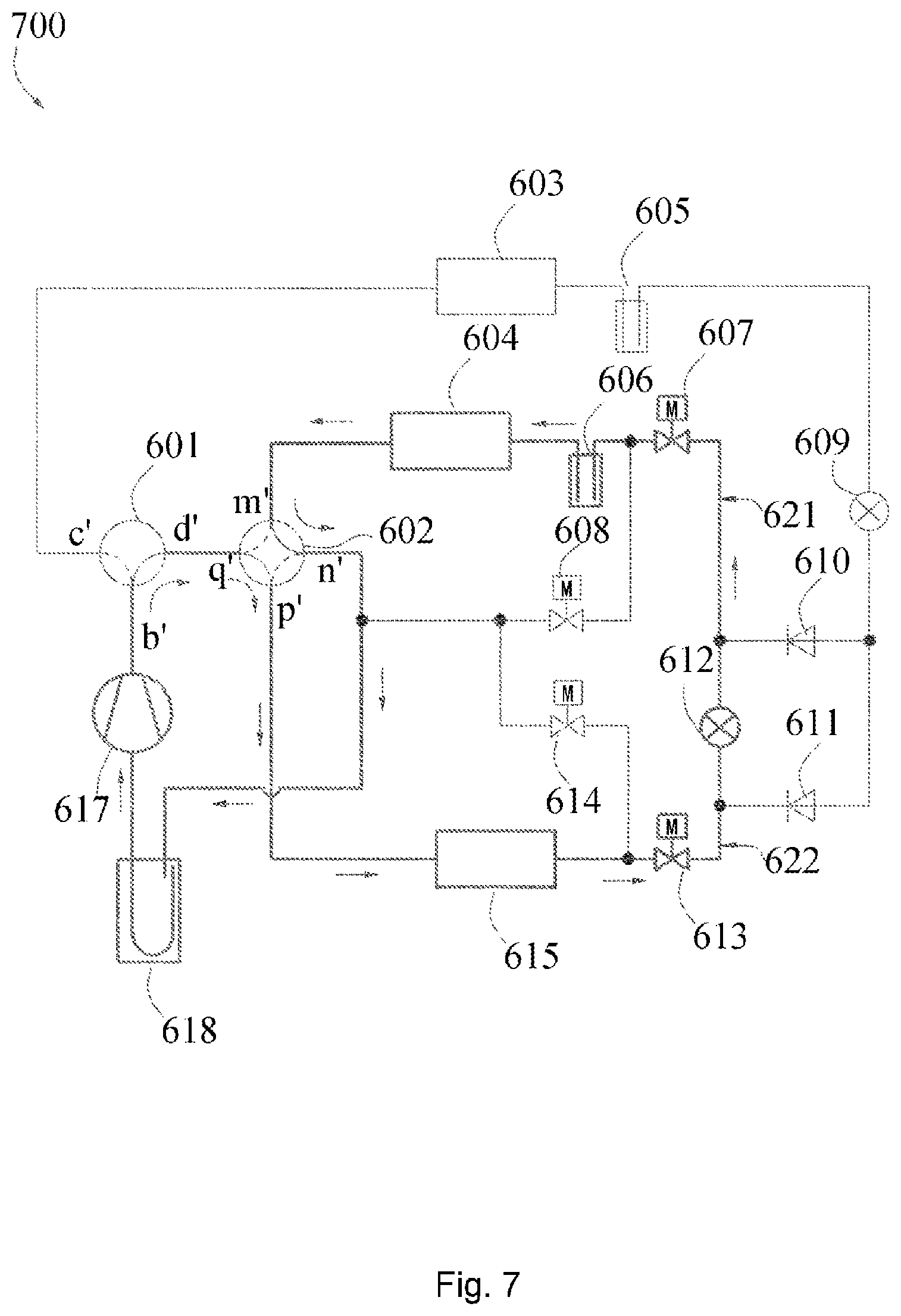 Patent US12345451 Figure 9 – Refrigeration system