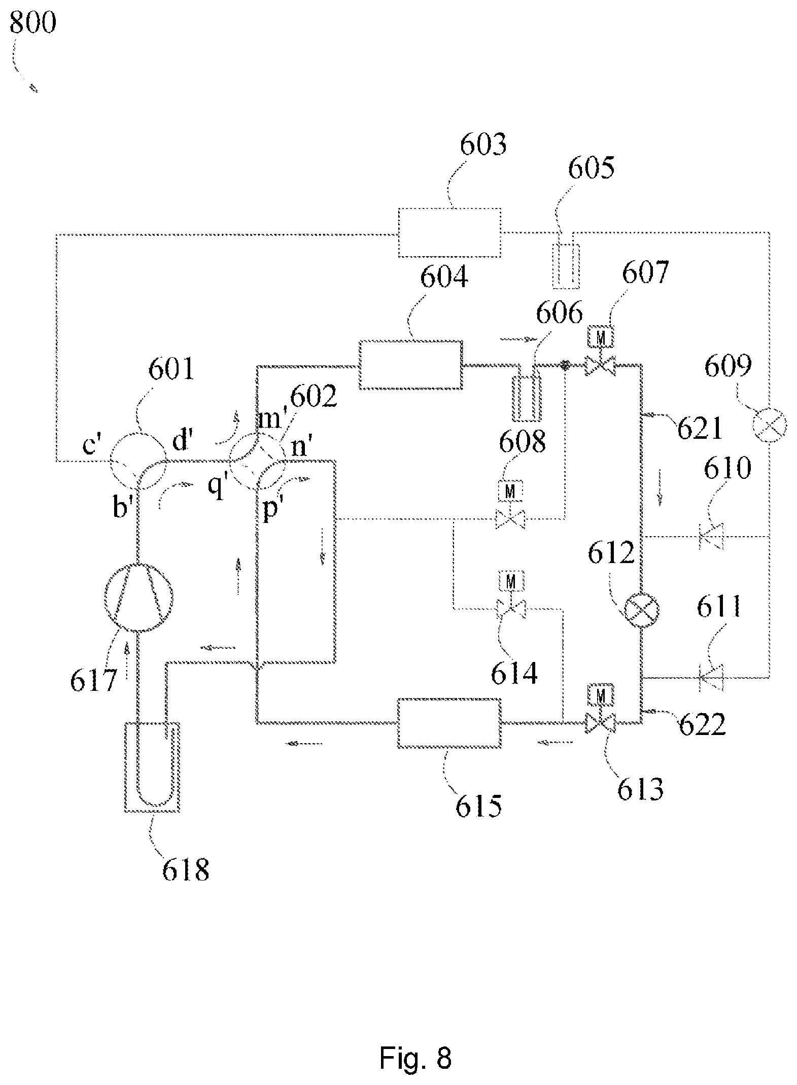 Patent US12345451 Figure 10 – Refrigeration system