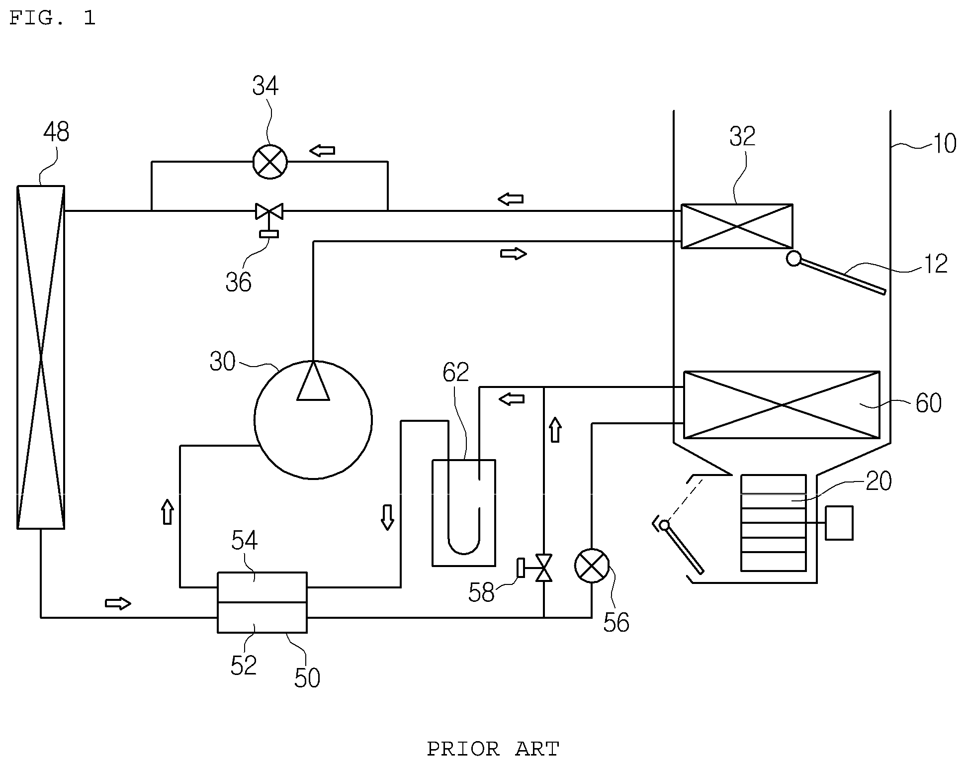 Patent US12345452 Figure 1 – Combination valve unit and vehicle heat pump system