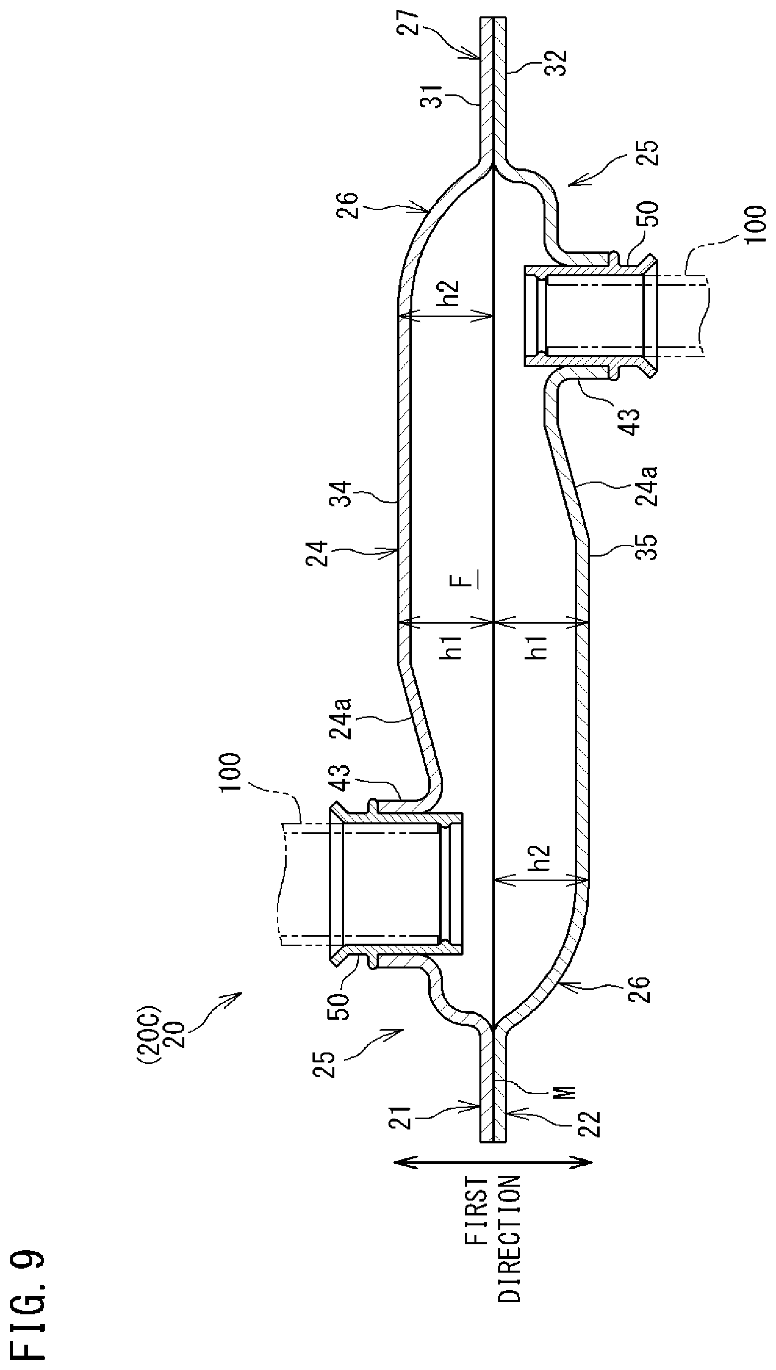 Patent US12345453 Figure 9 – Plate-type refrigerant pipe and refrigeration apparatus