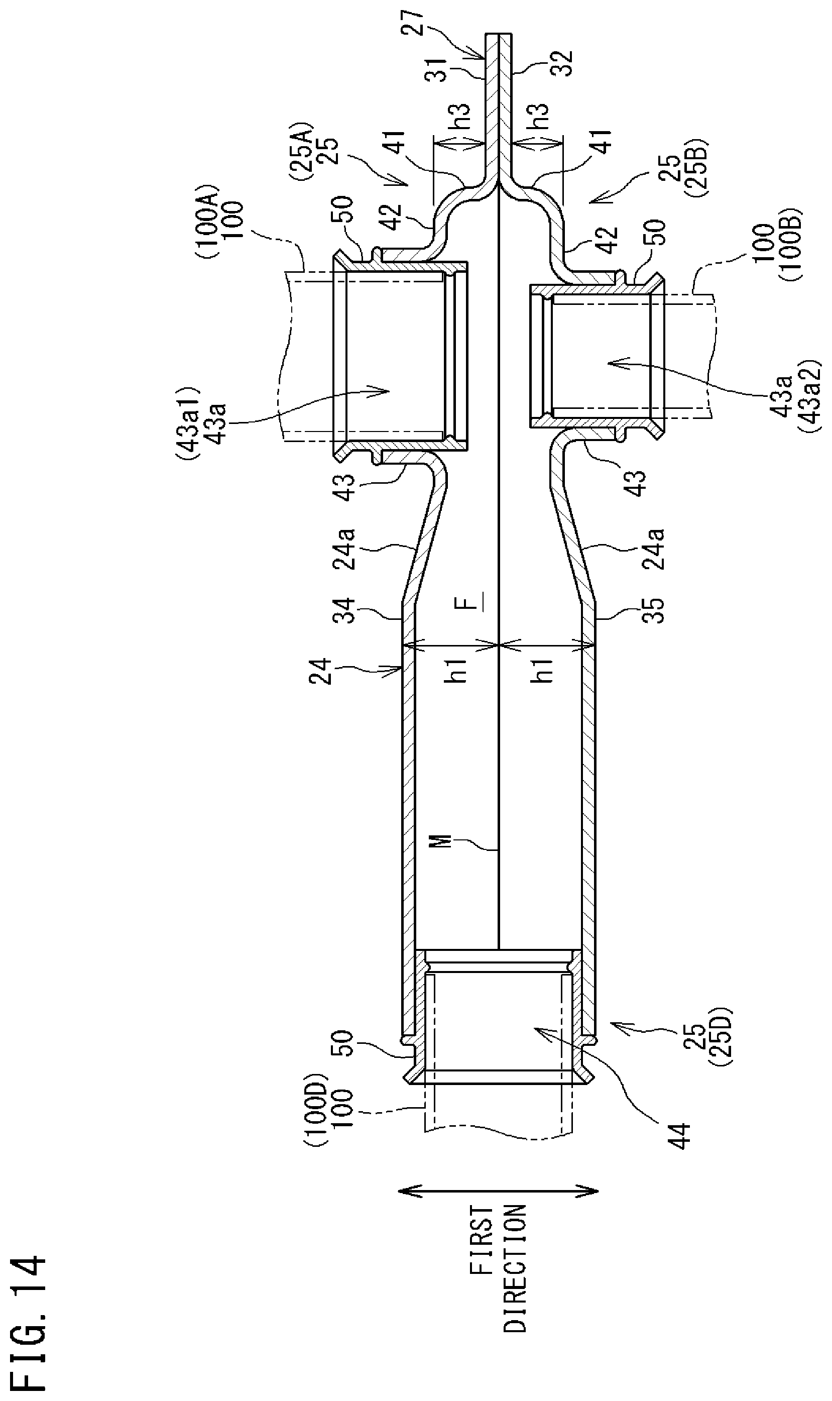 Patent US12345453 Figure 14 – Plate-type refrigerant pipe and refrigeration apparatus