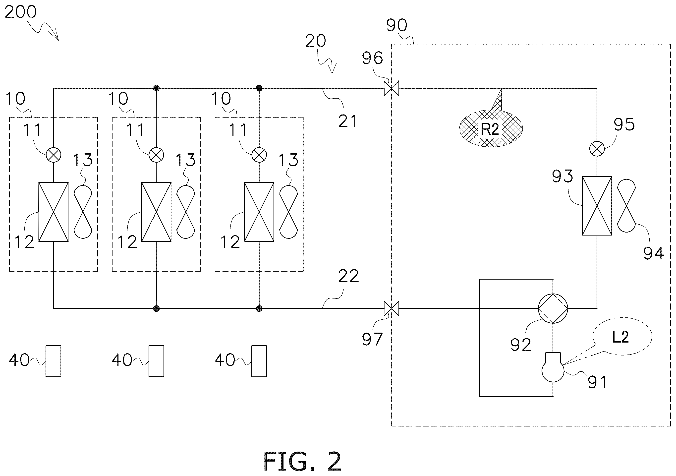 Patent US12345454 Figure 2 – Refrigerant cycle apparatus and method for installing refrigerant cycle apparatus