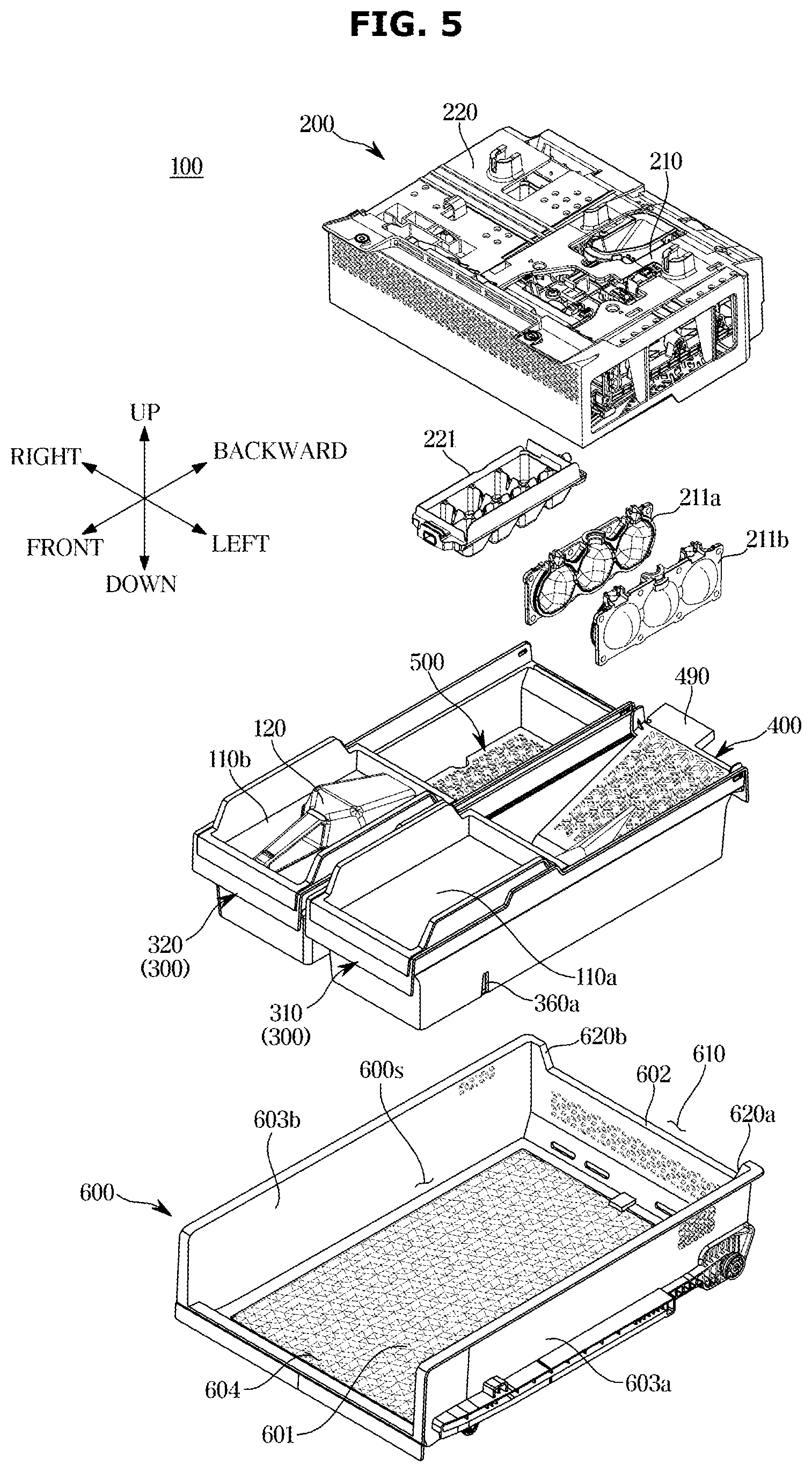 Patent US12345459 Figure 5 – Refrigerator