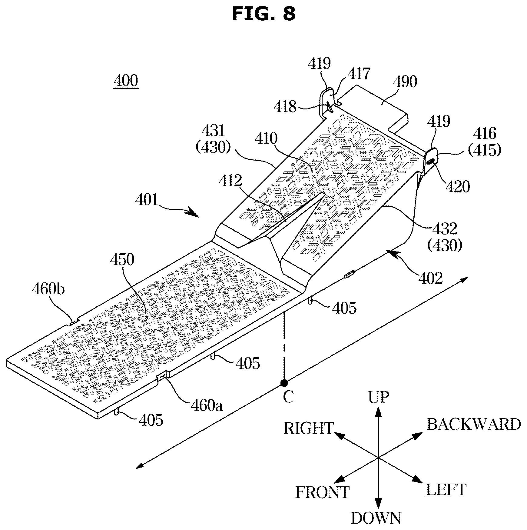 Patent US12345459 Figure 8 – Refrigerator