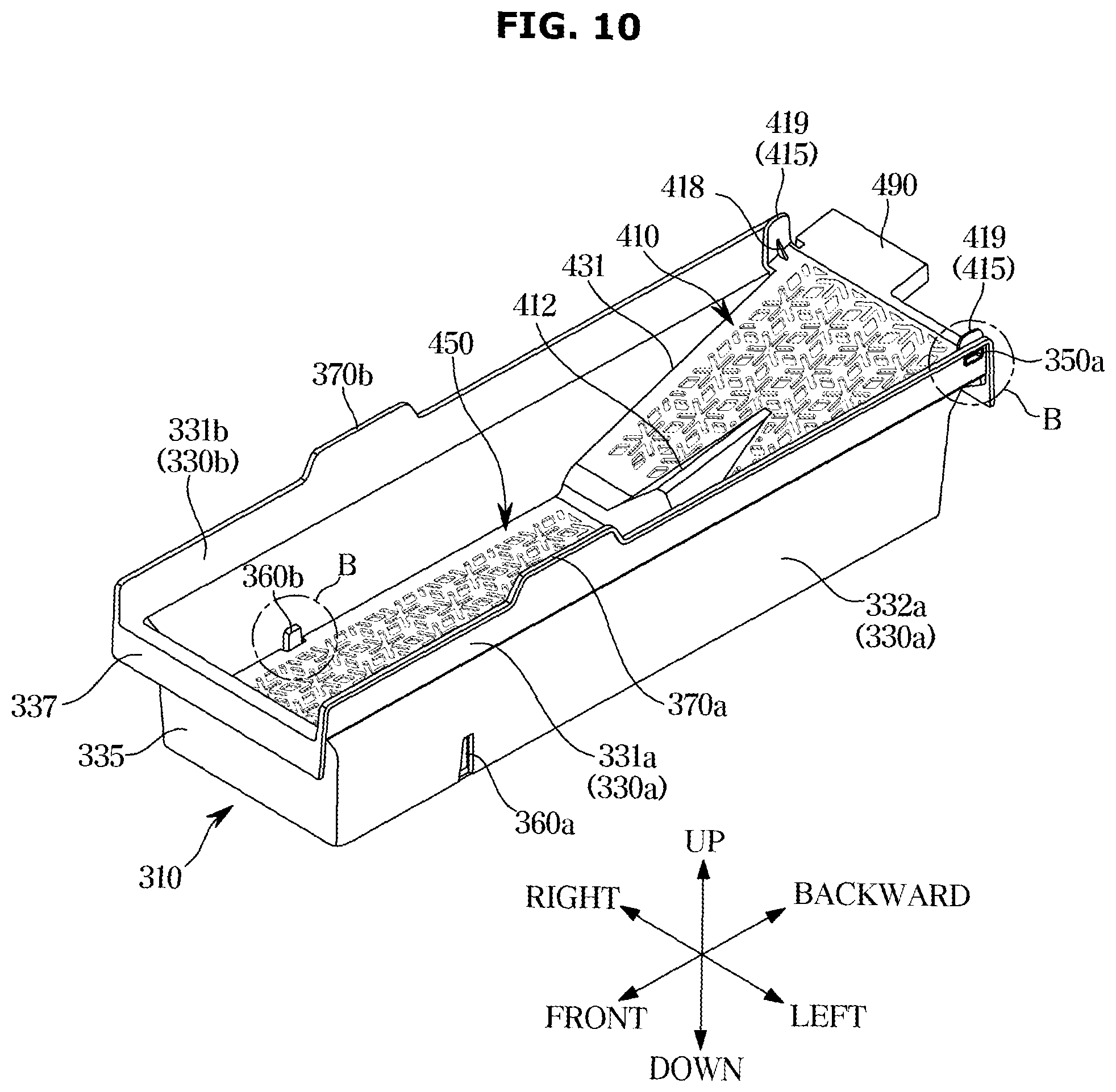 Patent US12345459 Figure 10 – Refrigerator