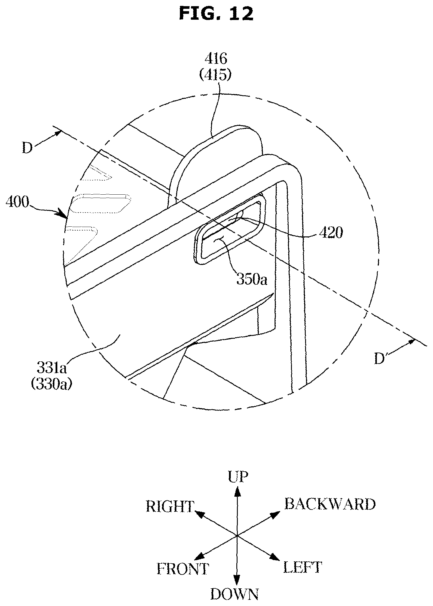 Patent US12345459 Figure 12 – Refrigerator