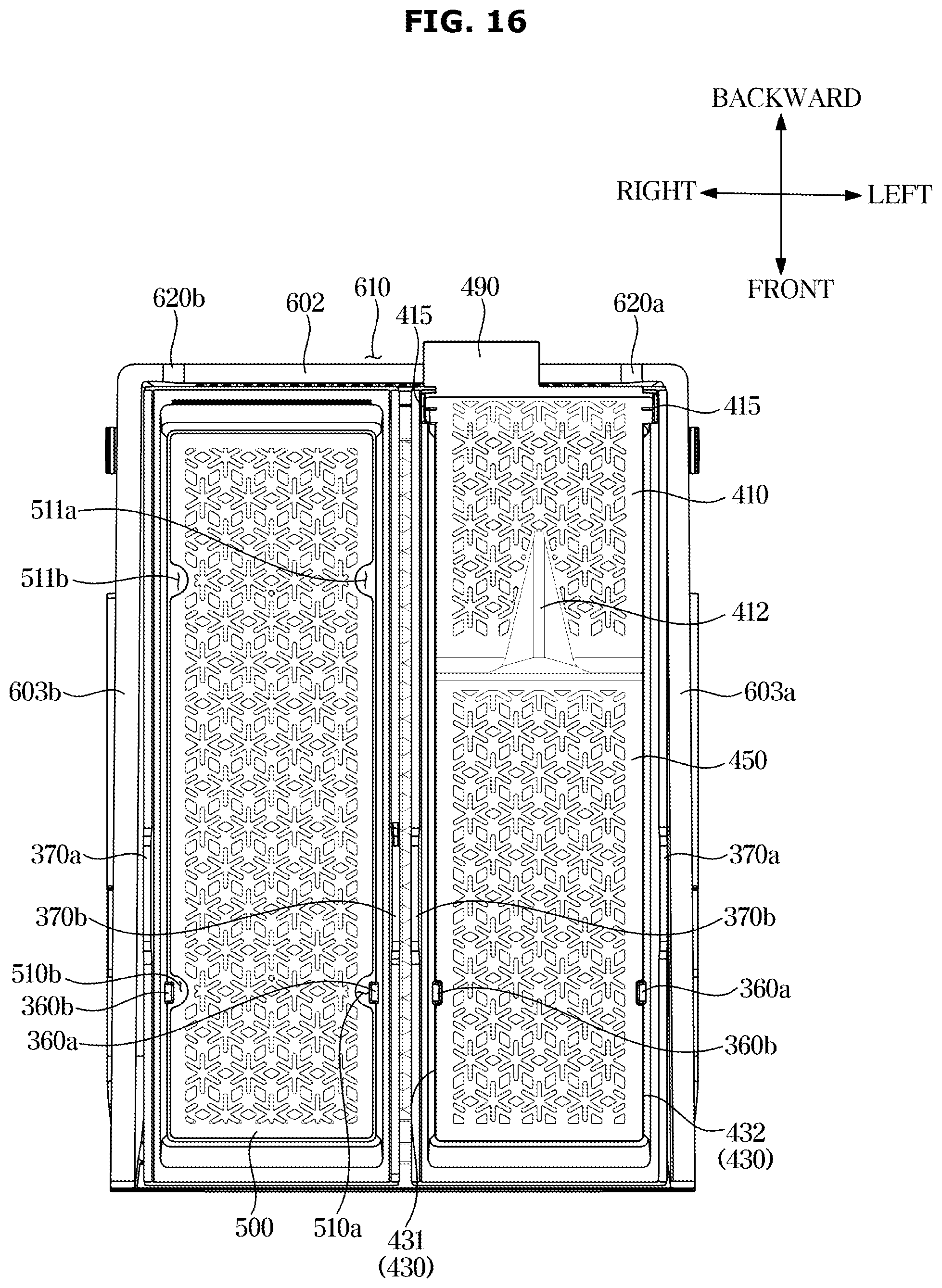 Patent US12345459 Figure 16 – Refrigerator