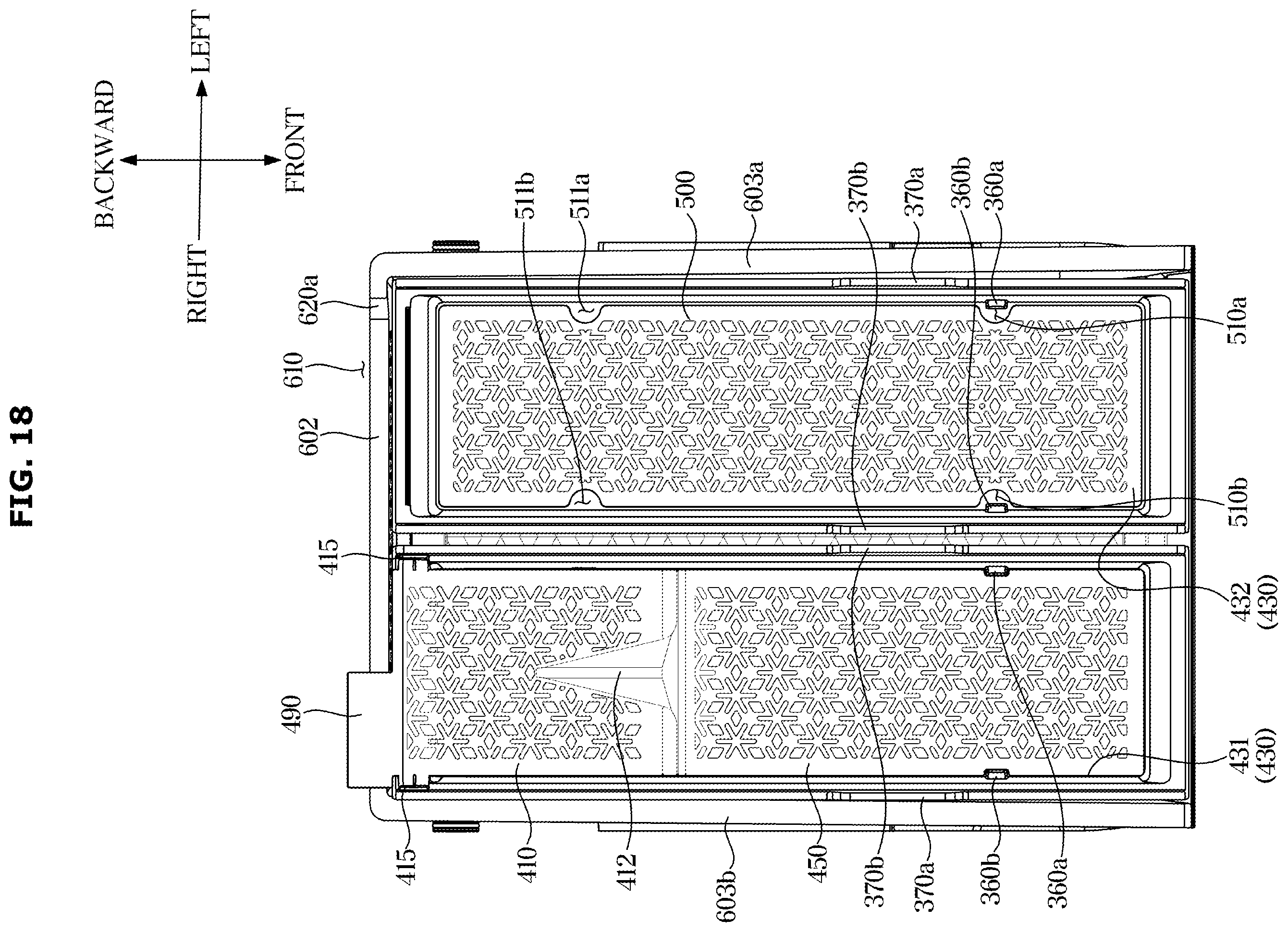 Patent US12345459 Figure 18 – Refrigerator
