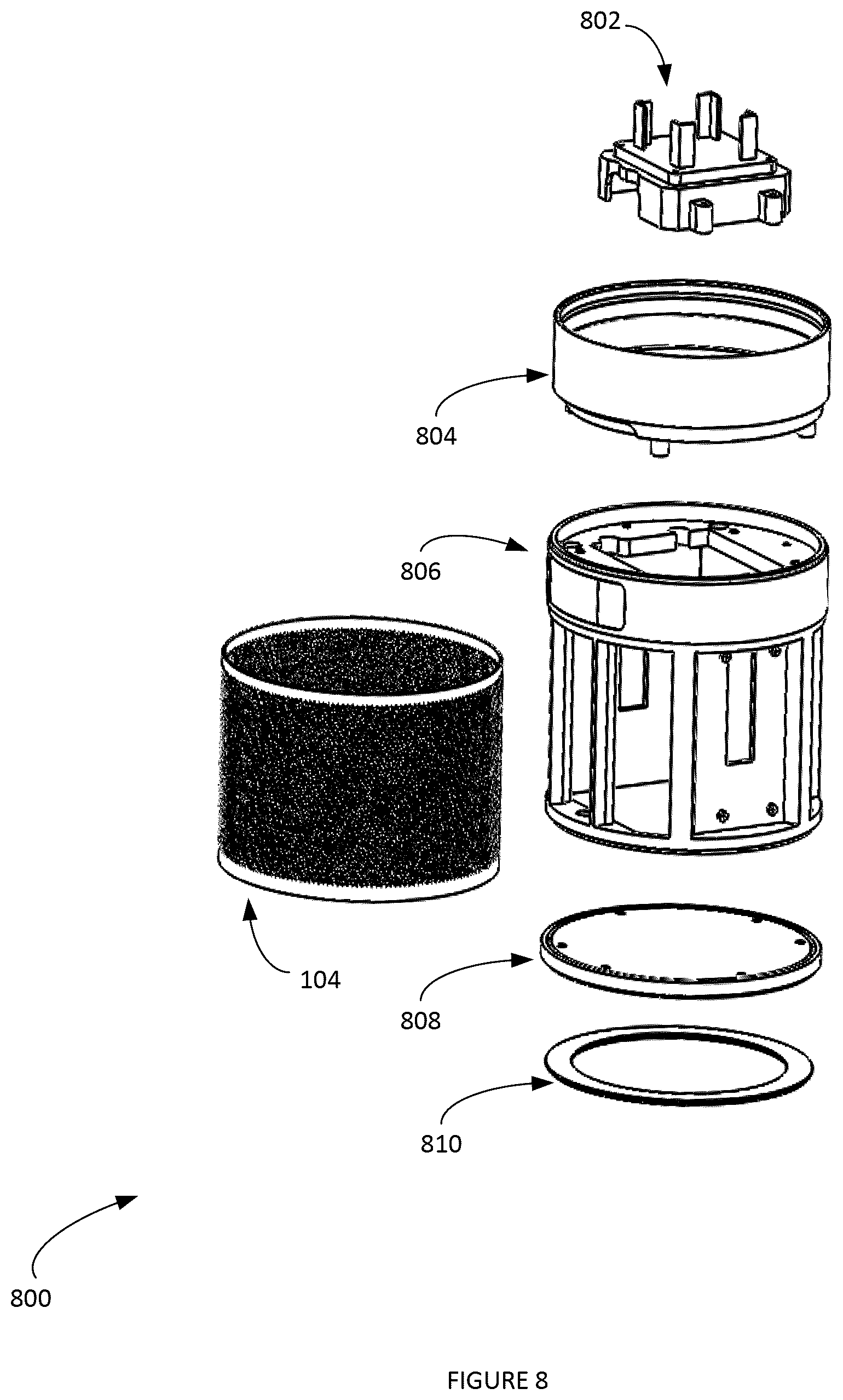 Patent US12345460 Figure 8 – Portable-smart refrigerator methods and systems