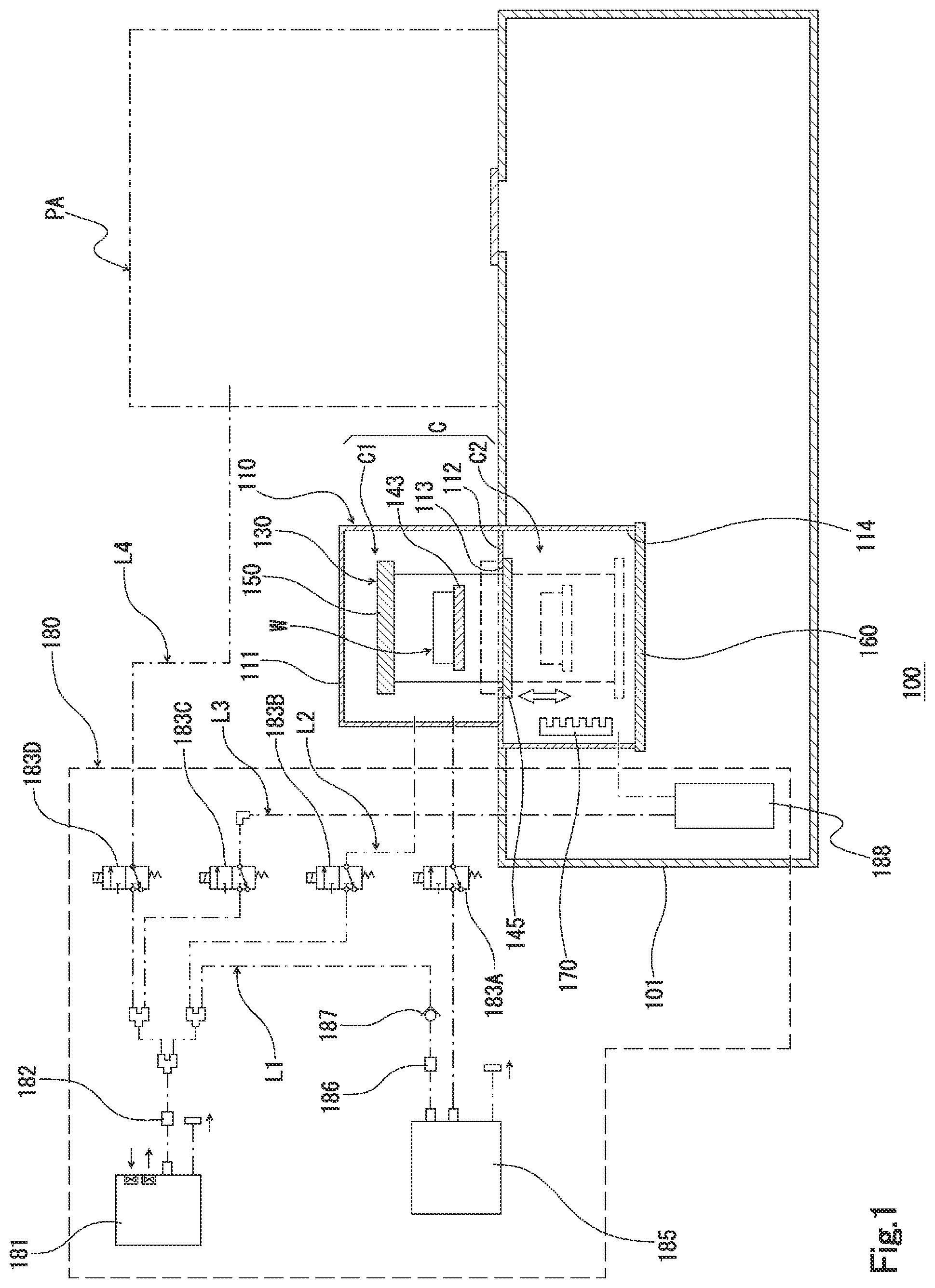 Patent US12345462 Figure 1 – Low-temperature storage system