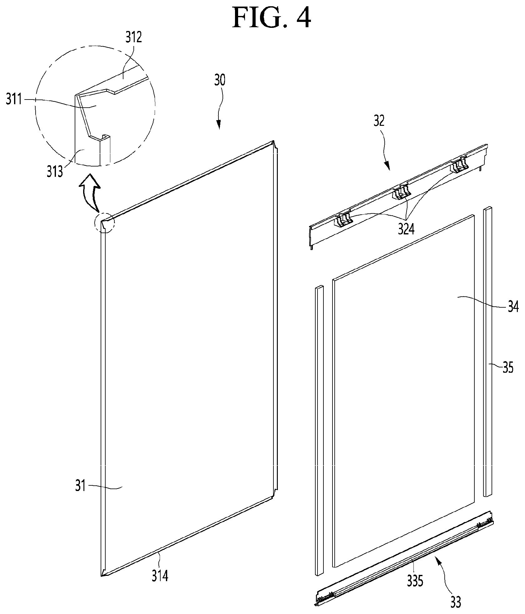 Patent US12345464 Figure 4 – Refrigerator and home appliance
