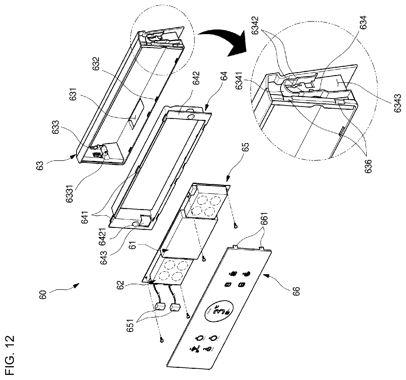 Patent US12345466 Figure 12 – Refrigerator having panel assembly
