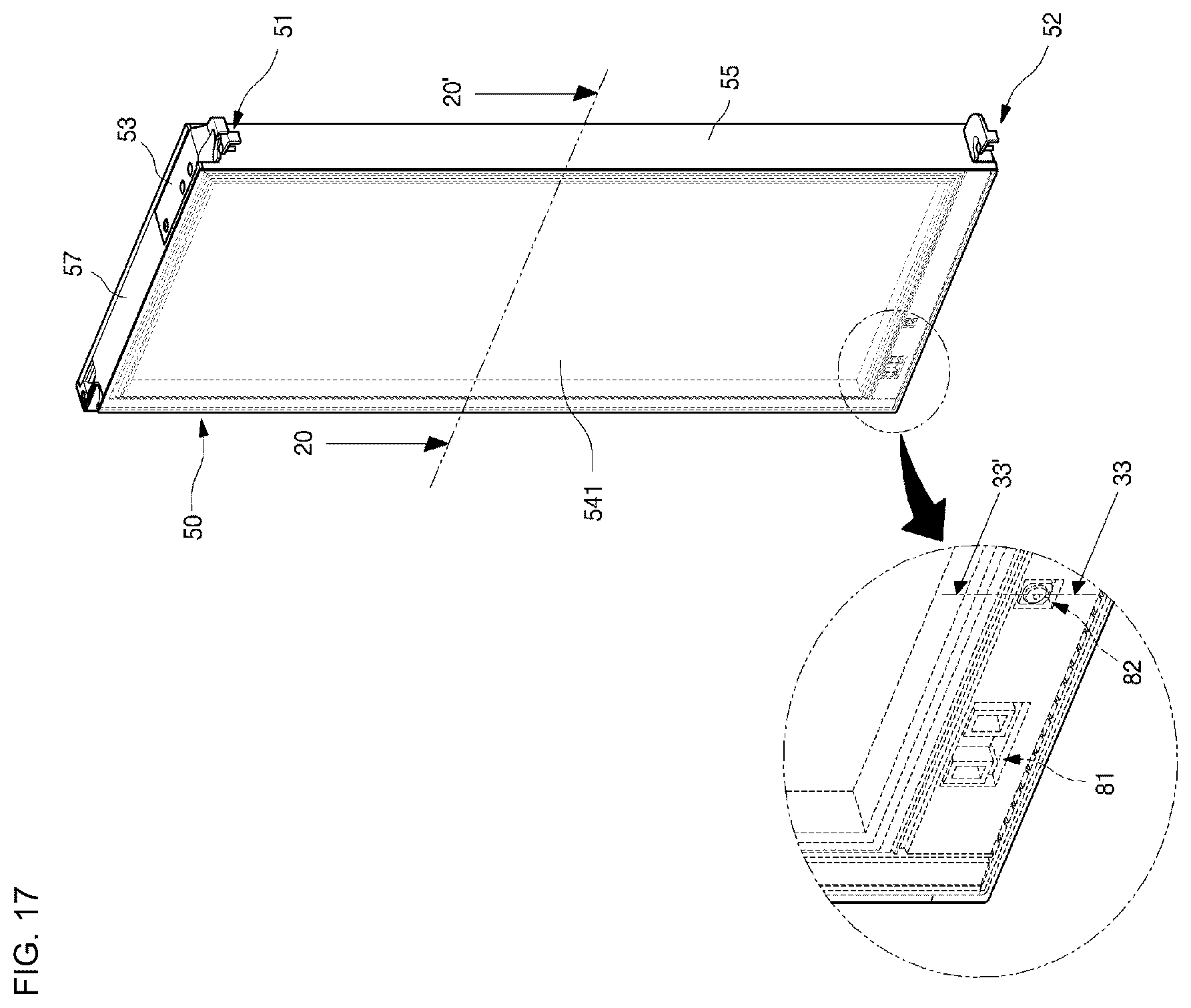 Patent US12345466 Figure 17 – Refrigerator having panel assembly