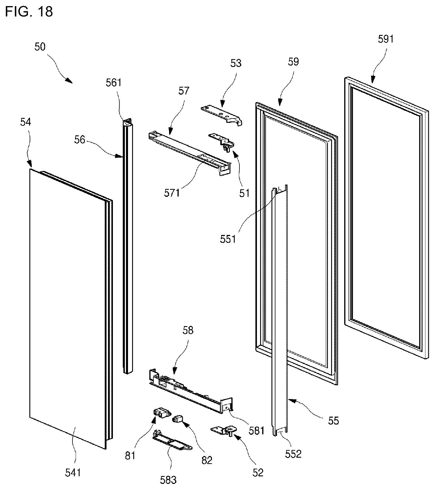 Patent US12345466 Figure 18 – Refrigerator having panel assembly