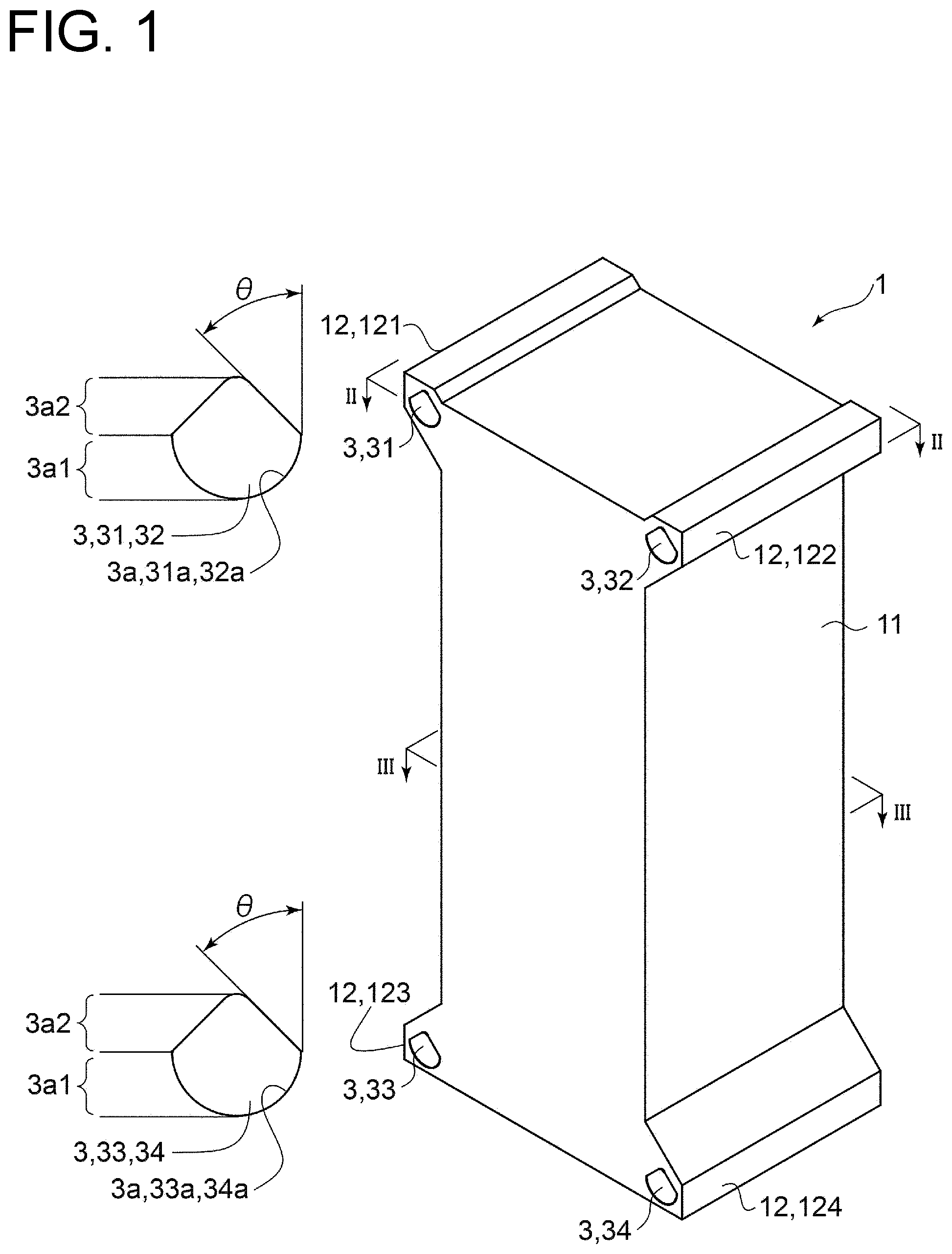 Patent US12345475 — Heat exchanger core, heat exchanger, and method of producing heat exchanger core — Figure 1