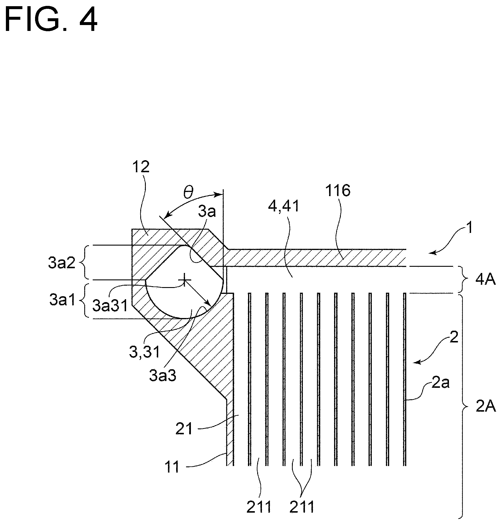 Patent US12345475 Figure 4 – Heat exchanger core, heat exchanger, and method of producing heat exchanger core