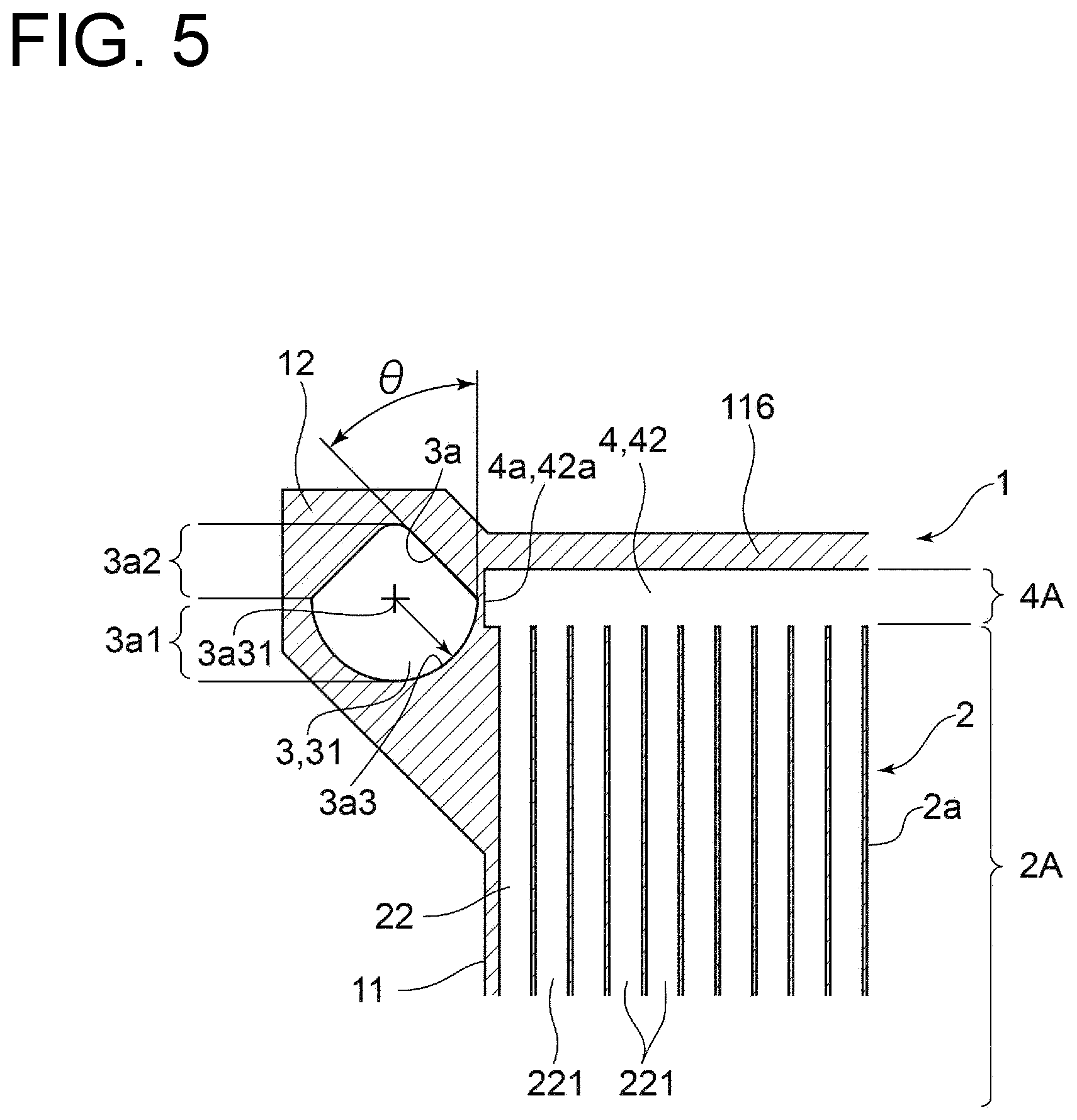 Patent US12345475 Figure 5 – Heat exchanger core, heat exchanger, and method of producing heat exchanger core