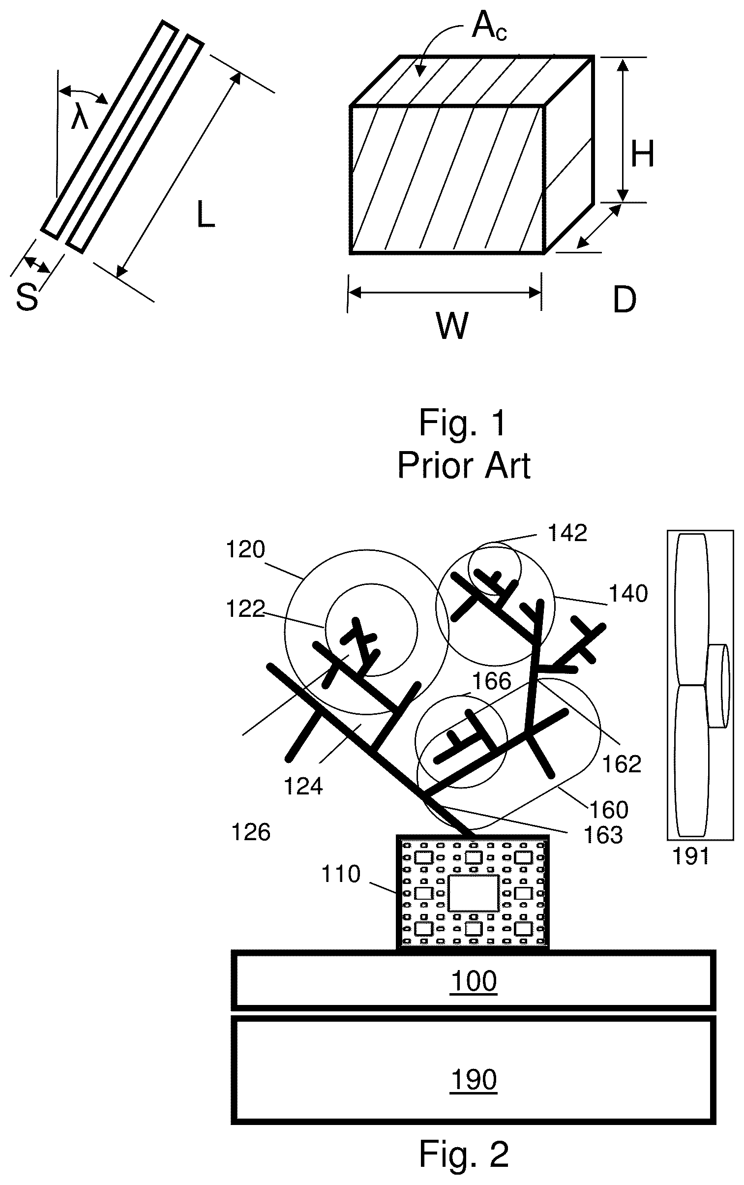 Patent US12345479 Figure 1 – Fractal heat transfer device