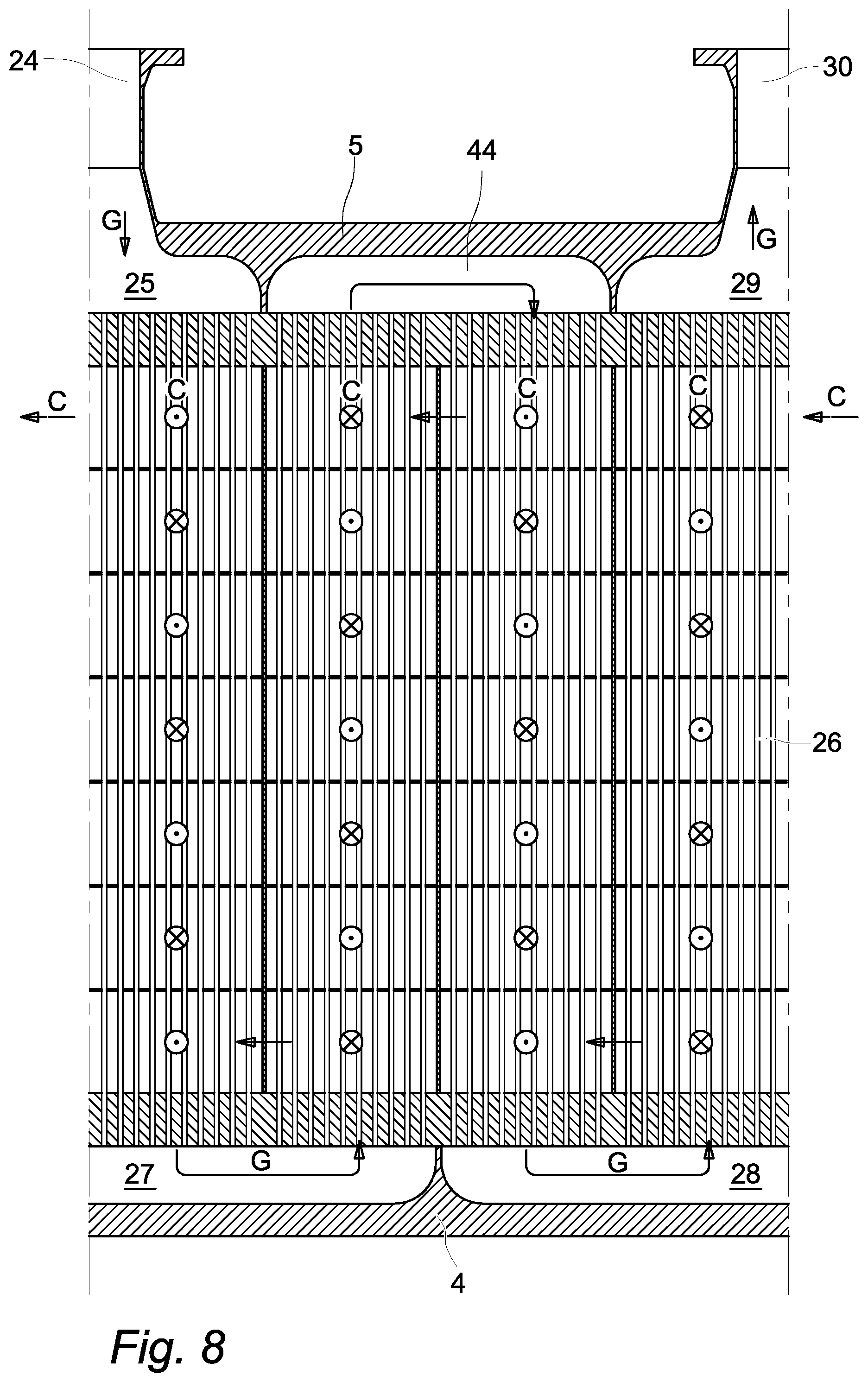 Patent US12345482 Figure 7 – Tube heat exchanger