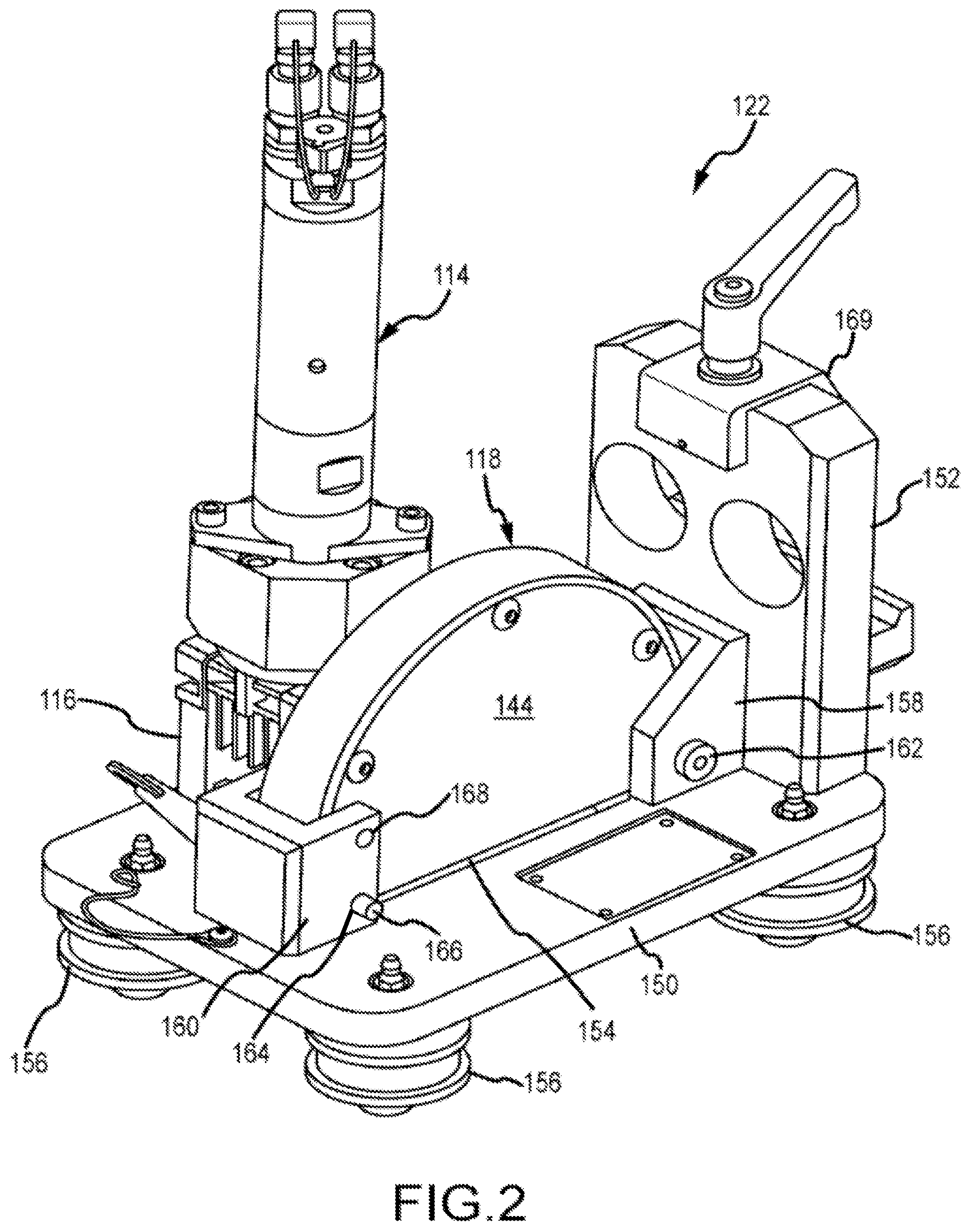 Patent US12345483 Figure 2 – Flexible tube cleaning lance positioner frame apparatus