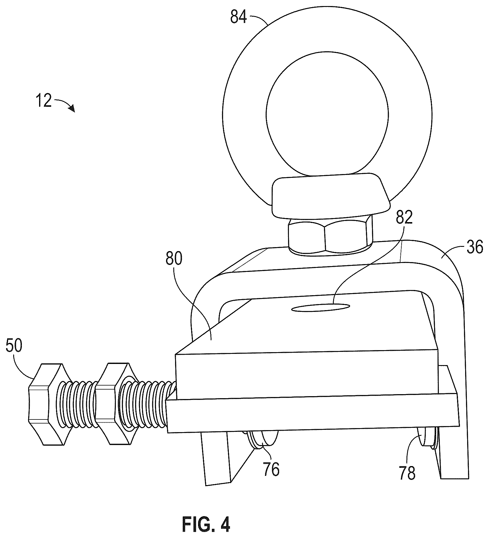 Patent US12345485 Figure 4 – Pistol slide restraining tool
