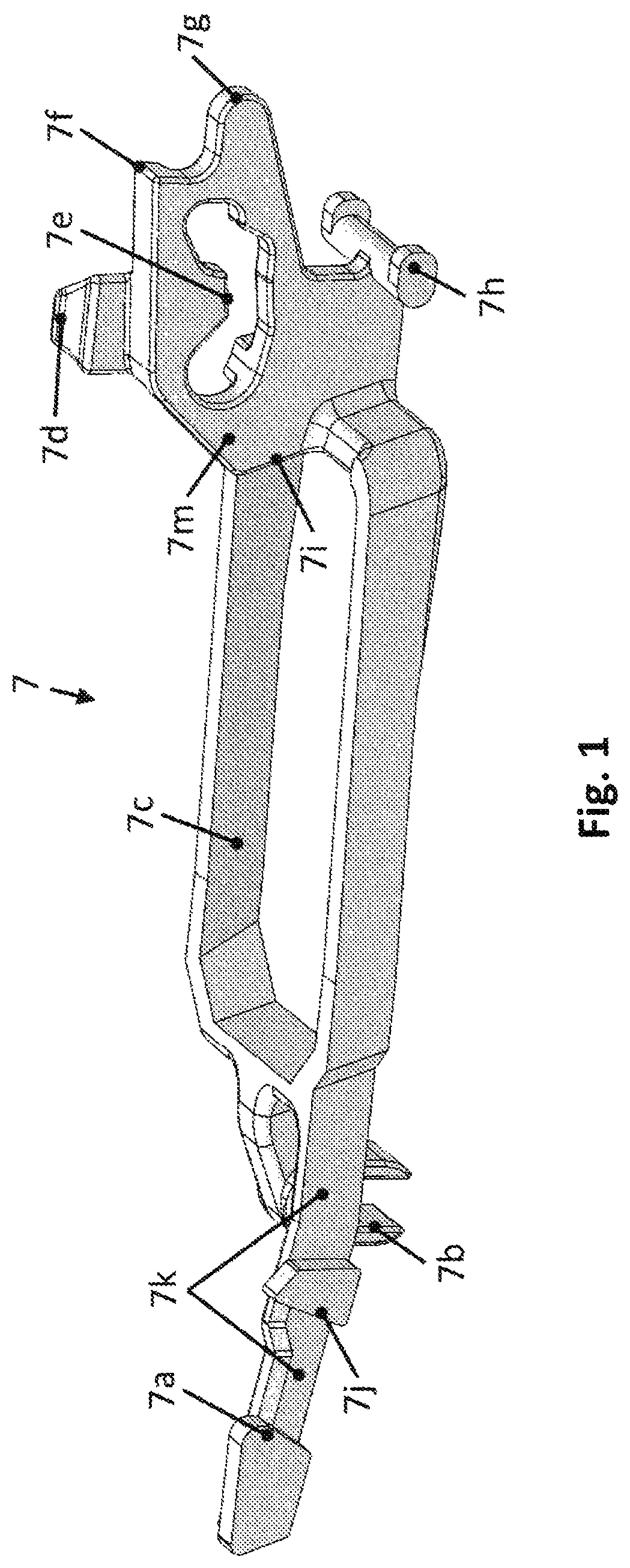 Patent US12345488 Figure 1 – Self-loading pistol with a pre-cocked firing pin with an assembly for safe disassembling