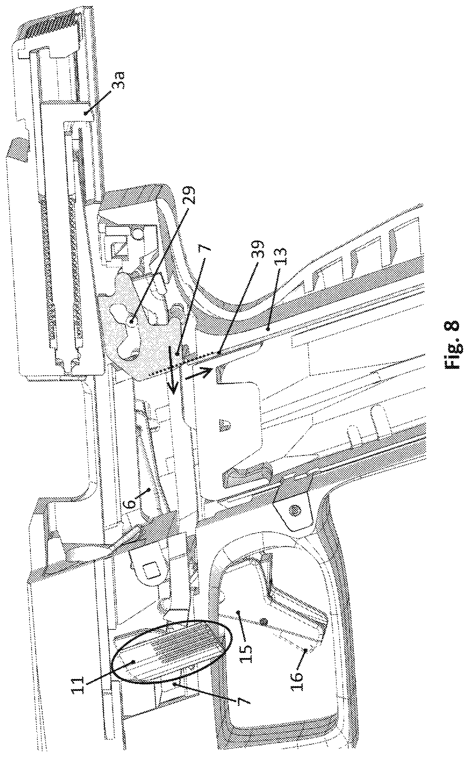 Patent US12345488 Figure 6 – Self-loading pistol with a pre-cocked firing pin with an assembly for safe disassembling