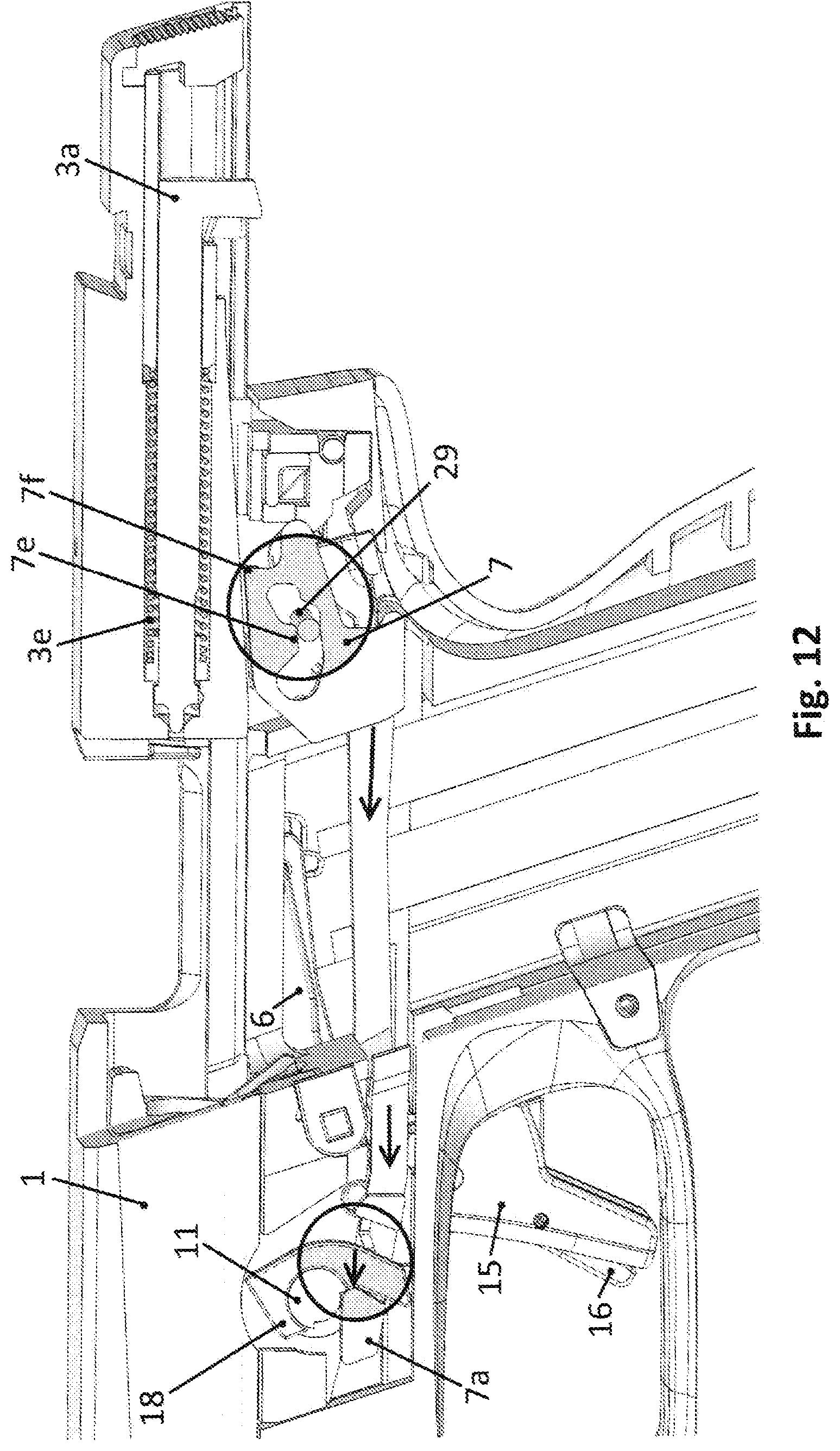 Patent US12345488 Figure 10 – Self-loading pistol with a pre-cocked firing pin with an assembly for safe disassembling