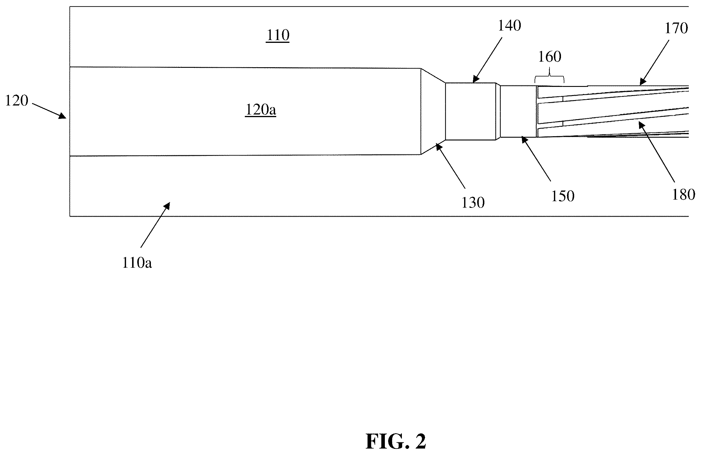 Patent US12345490 Figure 2 – Extended life composite matrix-wrapped lightweight firearm barrel