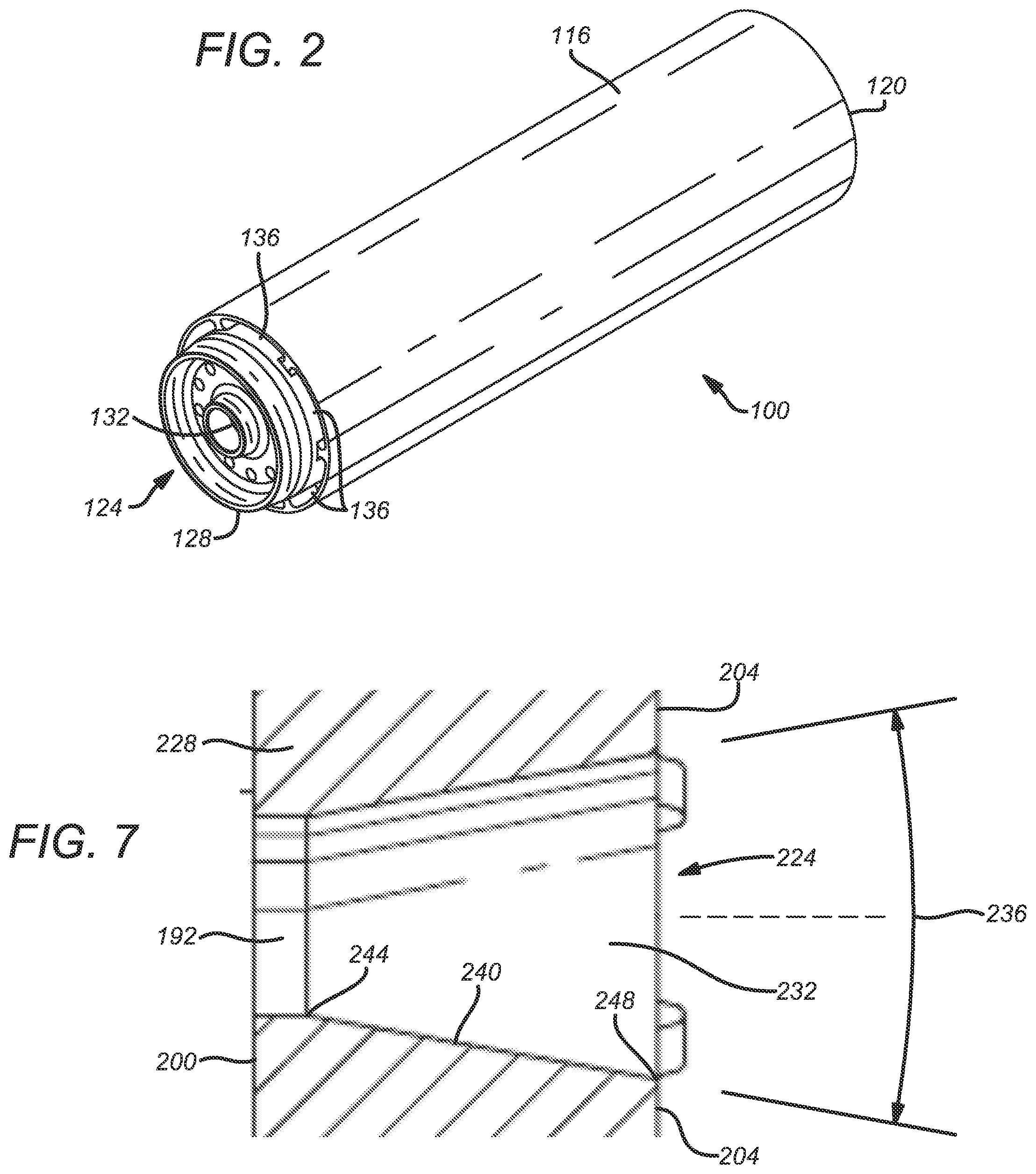 Patent US12345491 Figure 2 – Diverging central bore for firearm sound suppressor