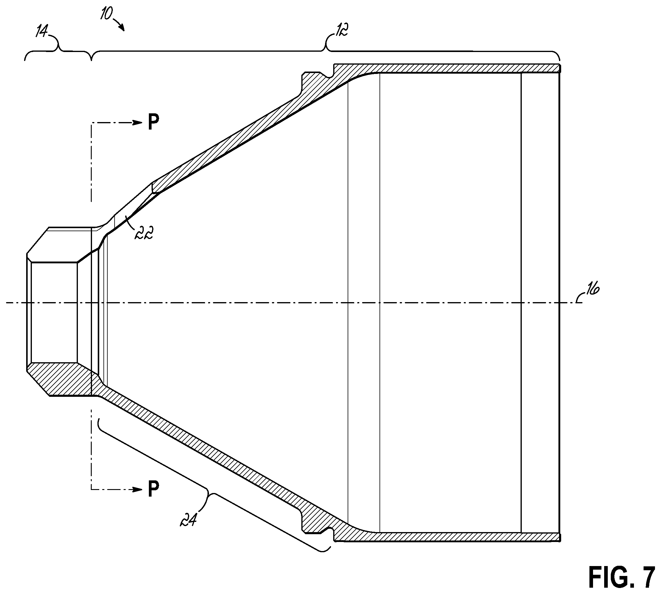 Patent US12345492 Figure 7 – Hybrid heterogeneous material baffle for firearm noise suppressor