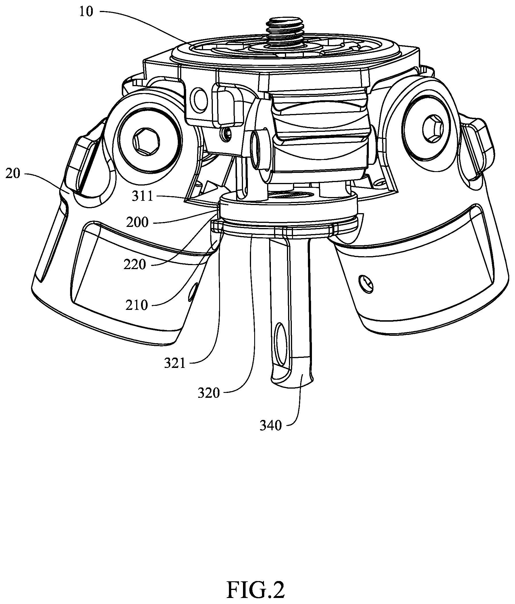 Patent US12345494 Figure 2 – Tripod for rifle hunting