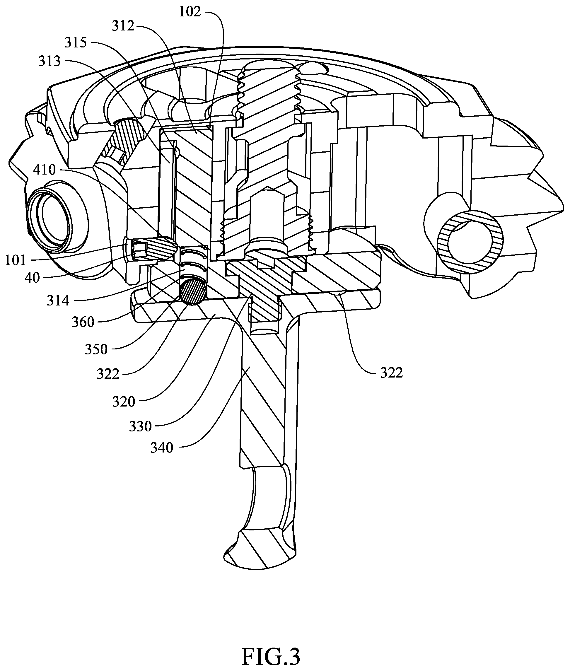 Patent US12345494 Figure 3 – Tripod for rifle hunting