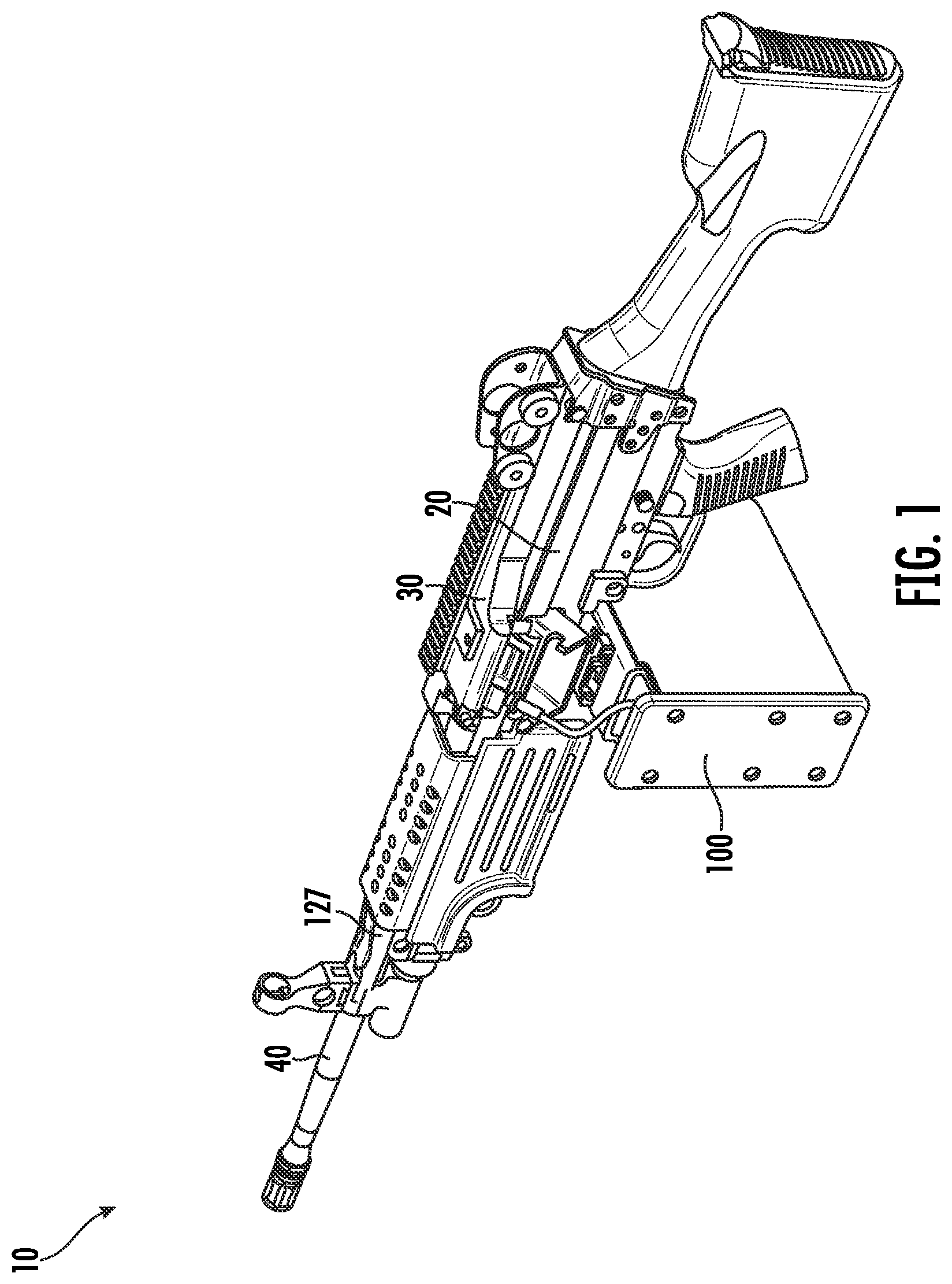Patent US12345497 Figure 1 – High-pressure air drum magazine for belt fed weapon
