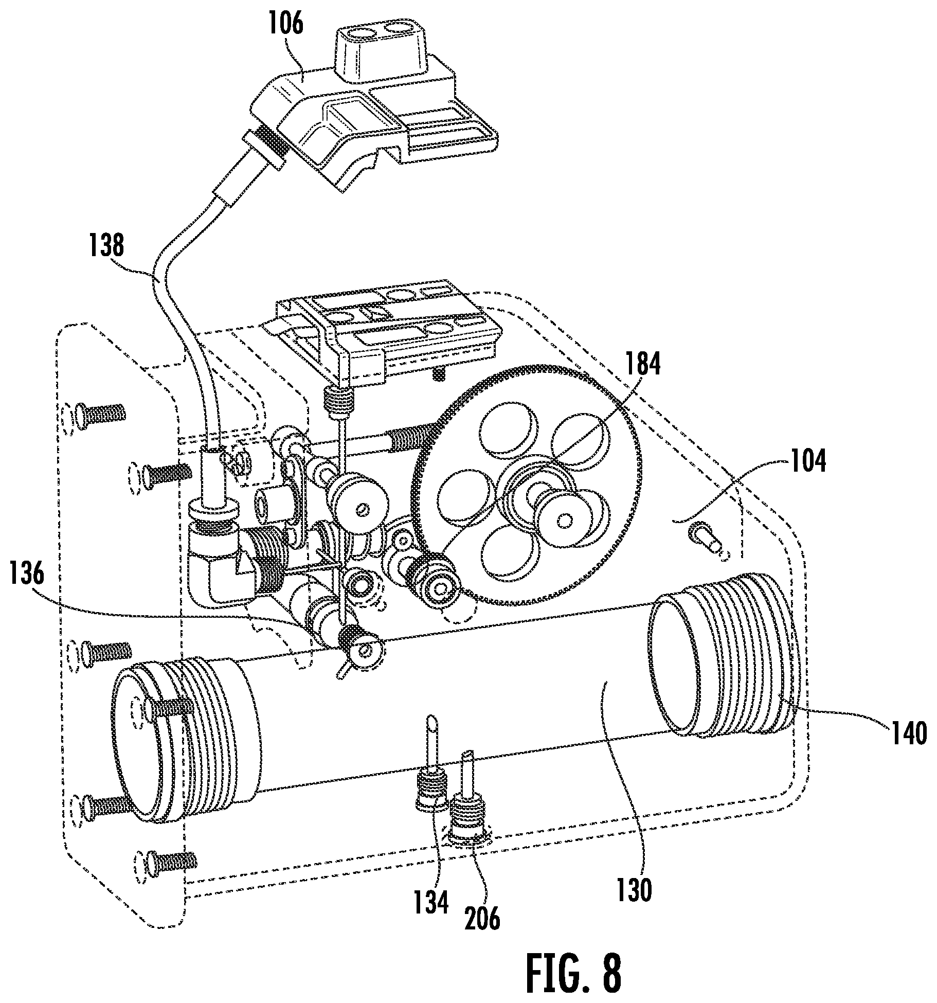 Patent US12345497 Figure 8 – High-pressure air drum magazine for belt fed weapon