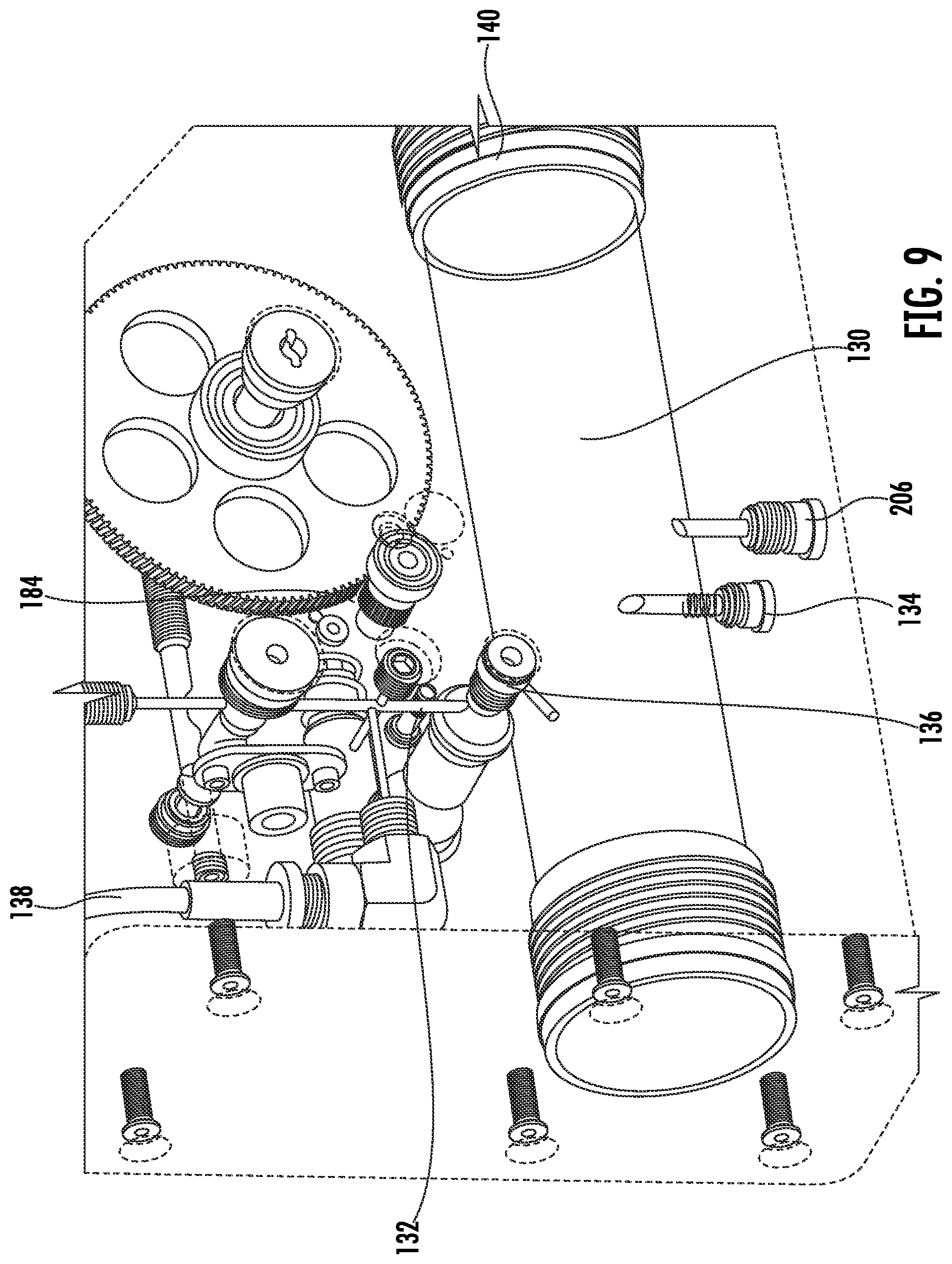 Patent US12345497 Figure 9 – High-pressure air drum magazine for belt fed weapon