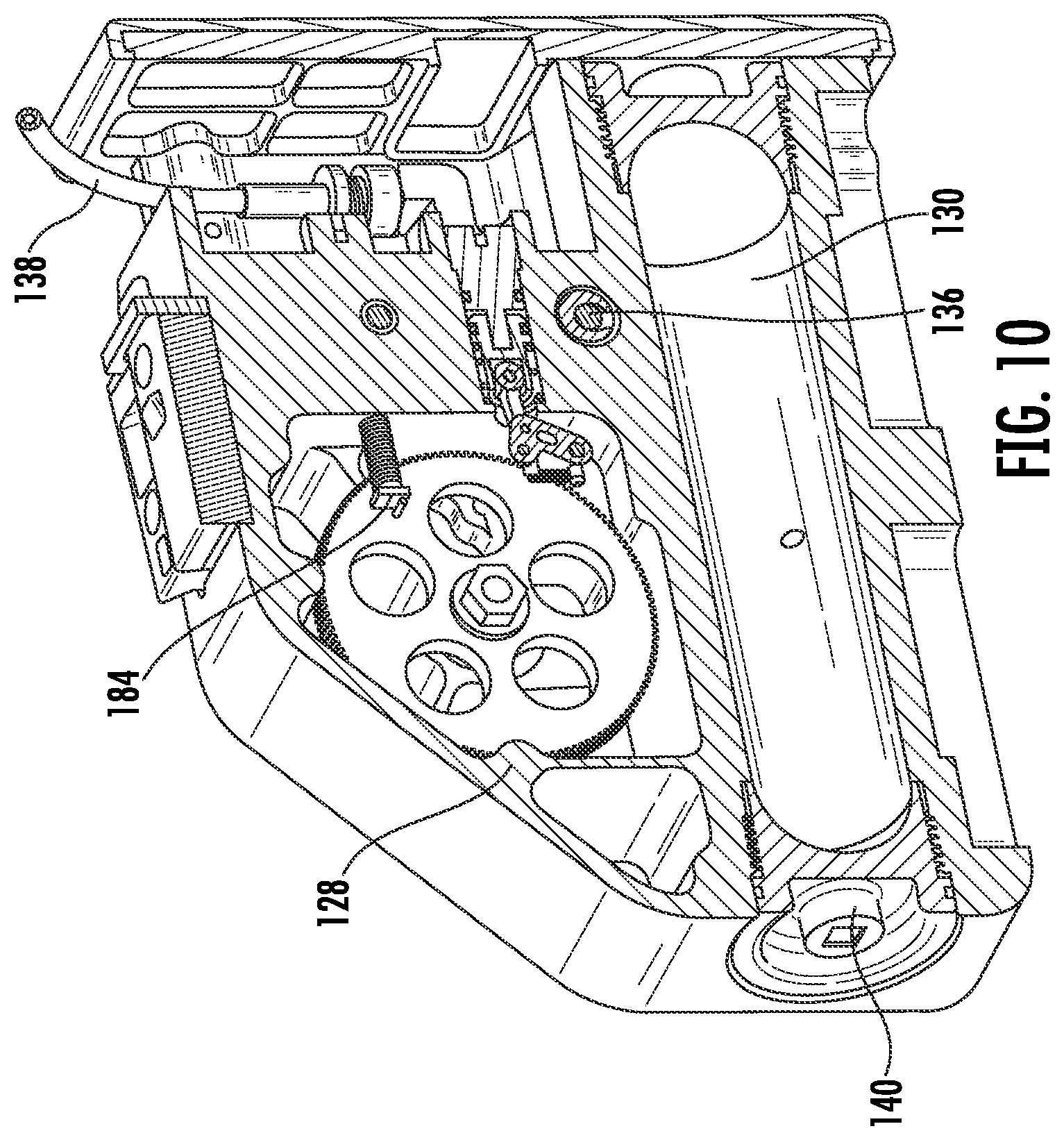 Patent US12345497 Figure 10 – High-pressure air drum magazine for belt fed weapon
