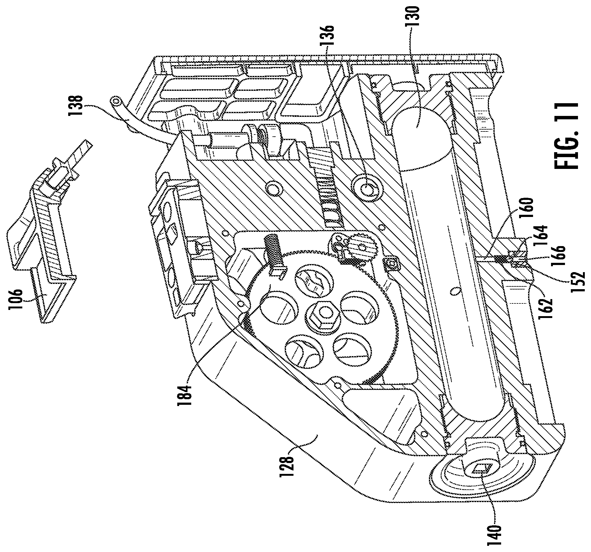 Patent US12345497 Figure 11 – High-pressure air drum magazine for belt fed weapon