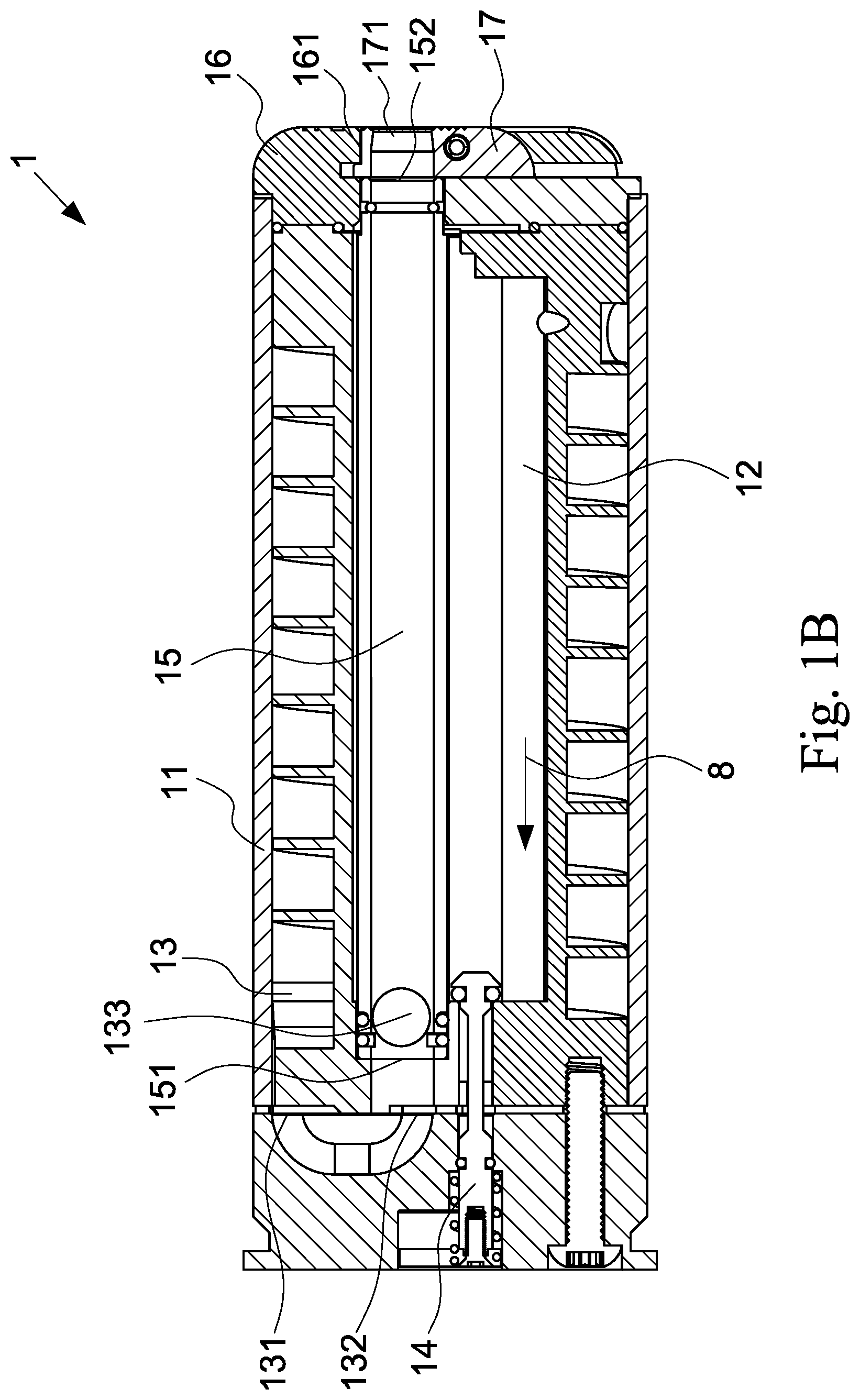 Patent US12345498 Figure 2 – Grenade device of a toy gun with an adjustable firing muzzle and an adjusting method thereof