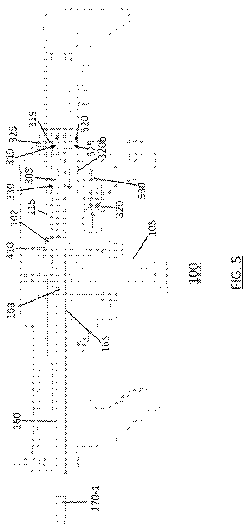 Patent US12345500 Figure 5 – High performance launcher of short projectiles with piston nozzle spring