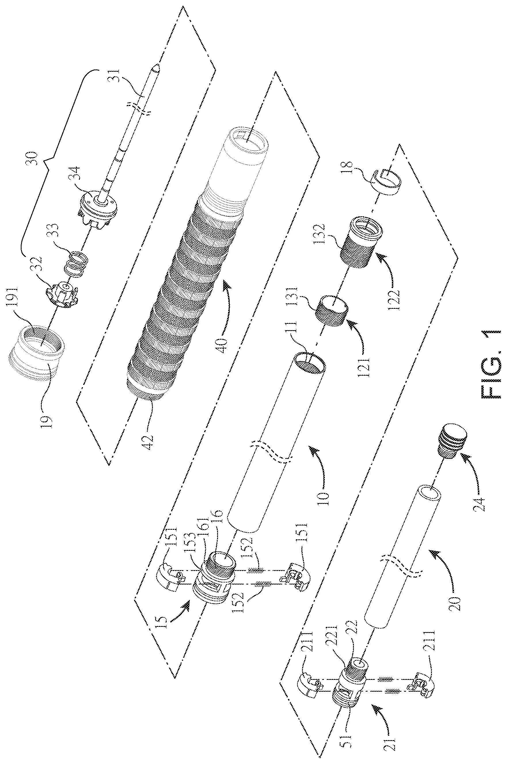 Patent US12345501 Figure 1 – Expandable baton