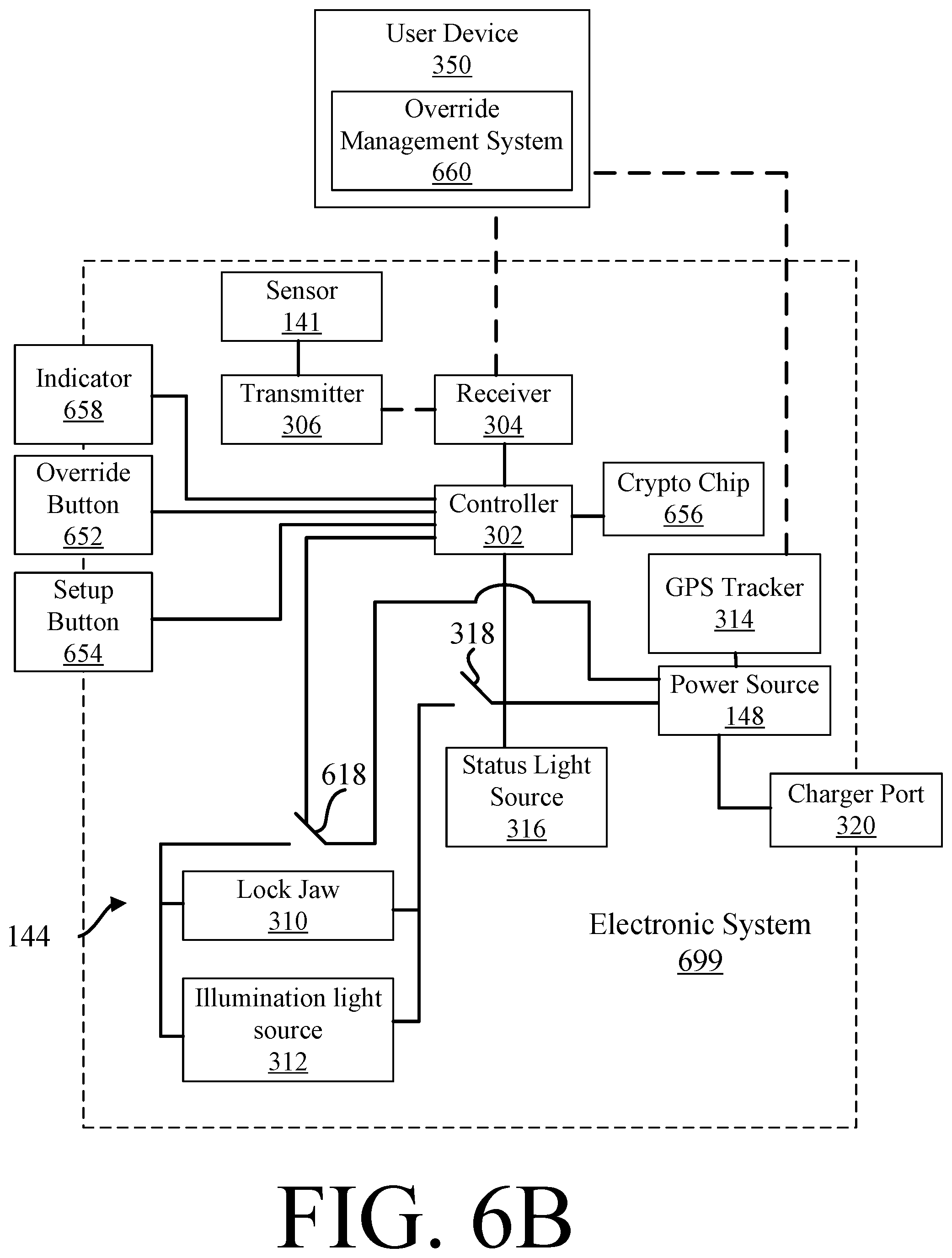 Patent US12345502 Figure 10 – Portable firearm safety system