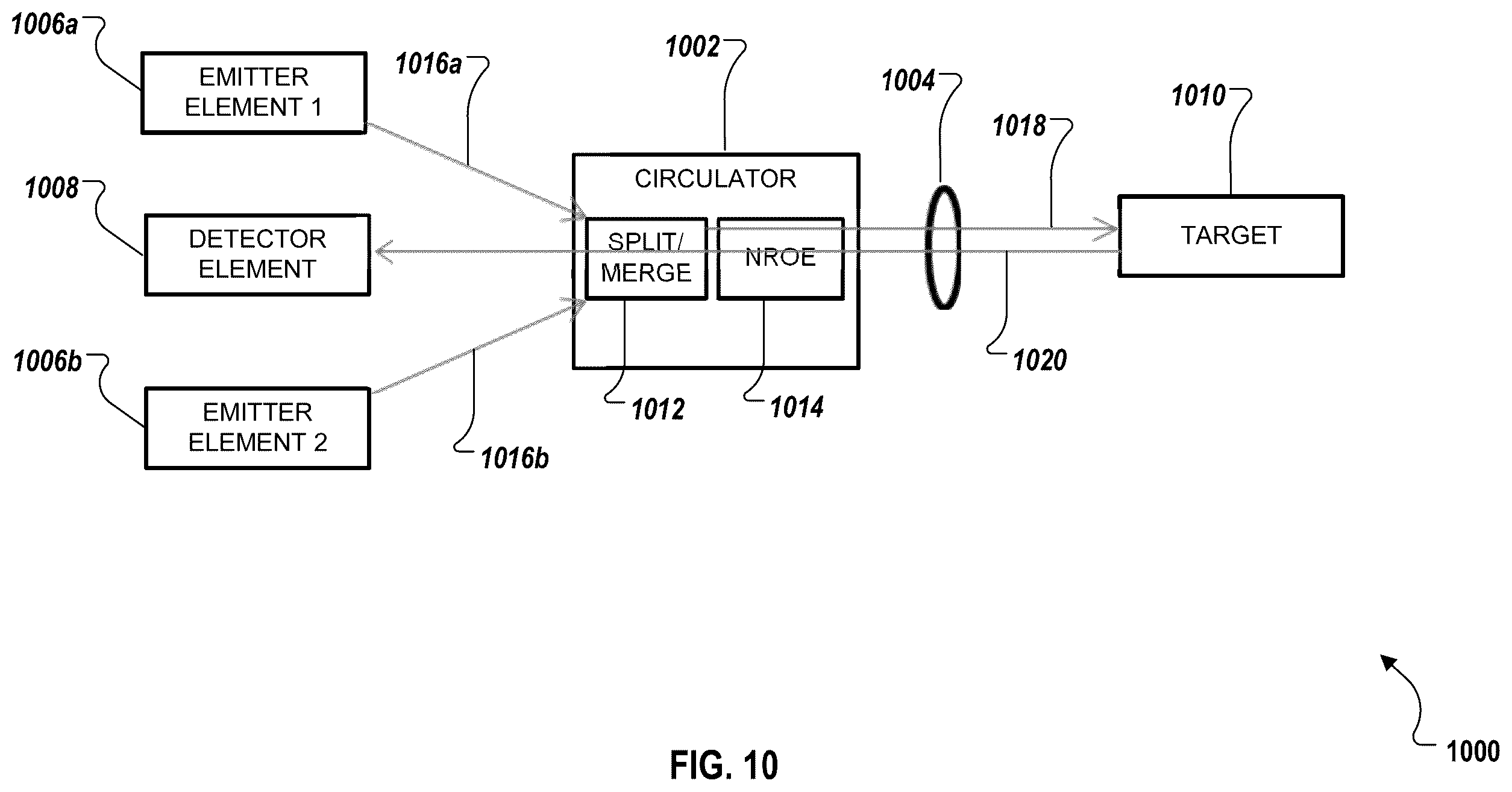 Patent US12345505 Figure 18 – Single aperture laser range finder